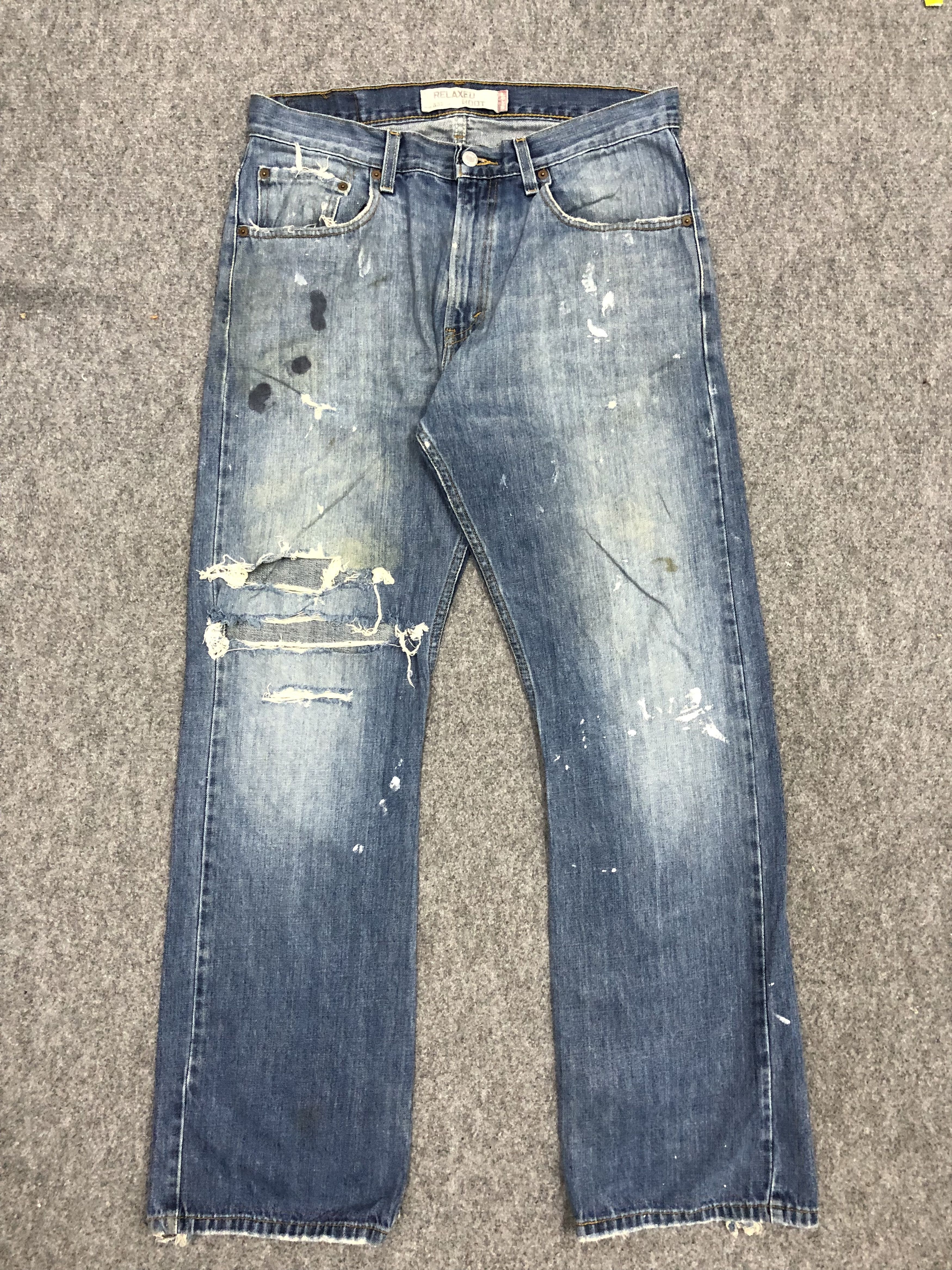 Levi's Vintage Distressed Levis 557 Flared Bootcut Jeans DP1095 Size US 34 / EU 50 - 1 Thumbnail