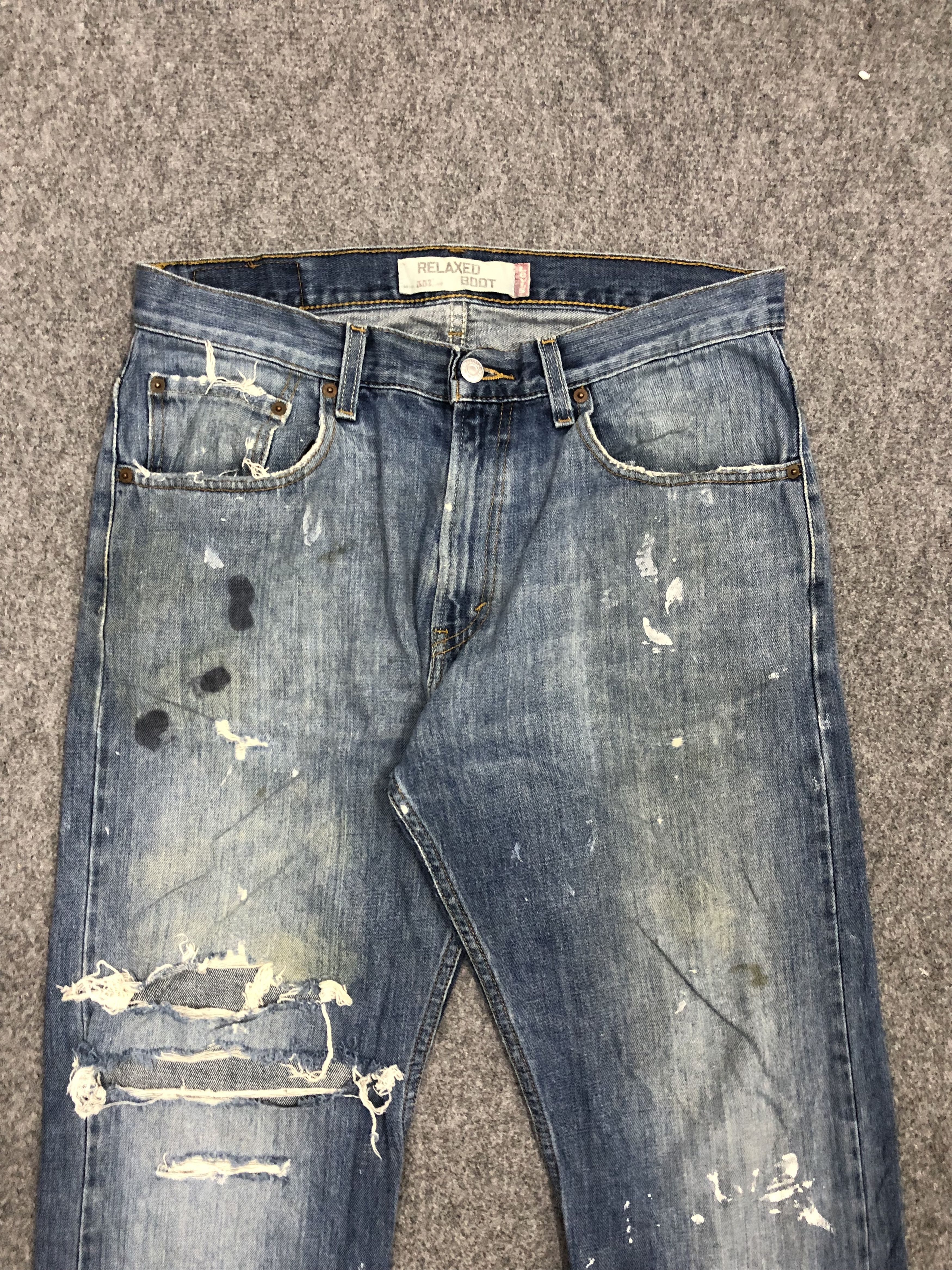 Levi's Vintage Distressed Levis 557 Flared Bootcut Jeans DP1095 Size US 34 / EU 50 - 2 Thumbnail
