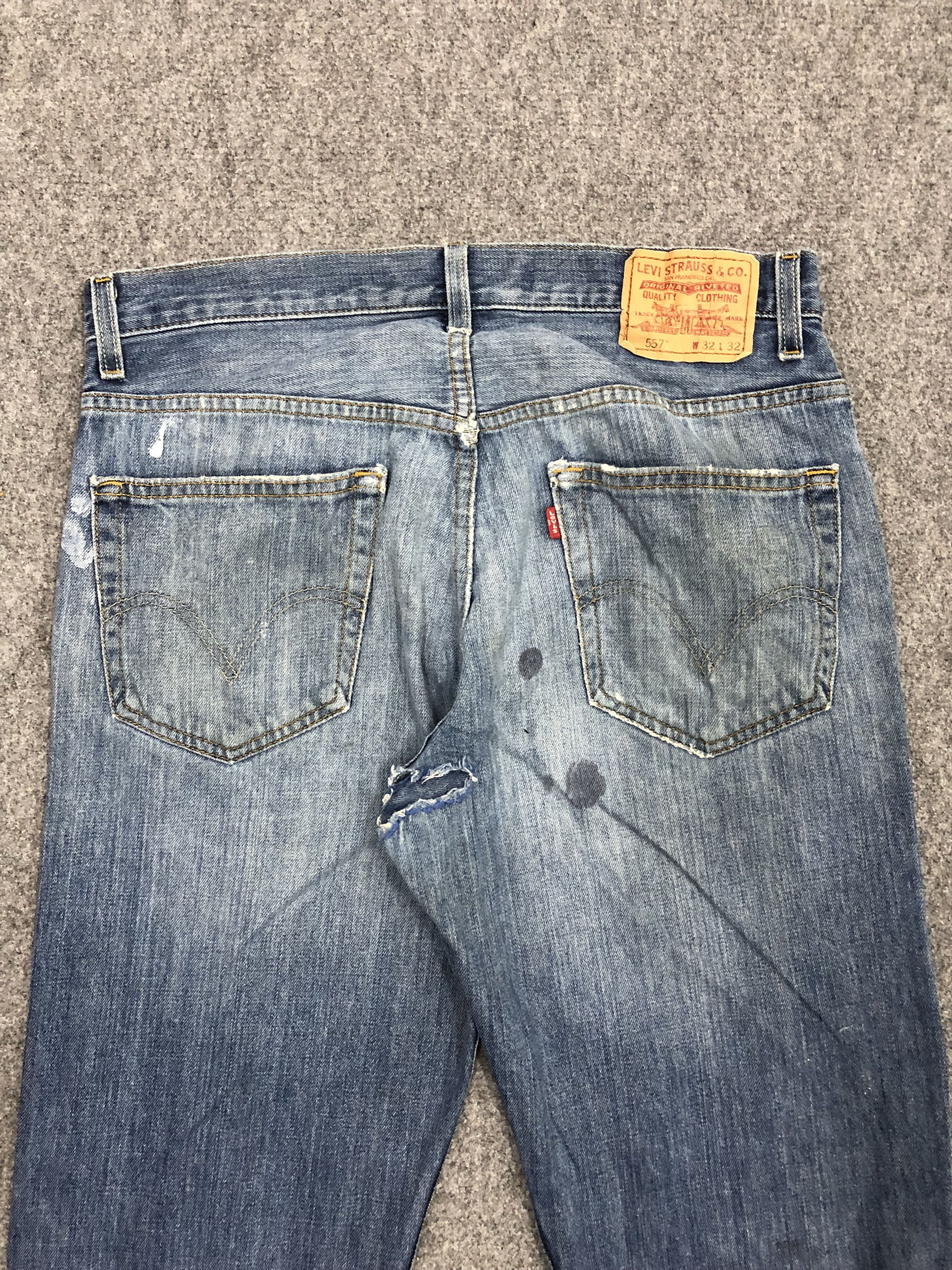 Levi's Vintage Distressed Levis 557 Flared Bootcut Jeans DP1095 Size US 34 / EU 50 - 4 Thumbnail