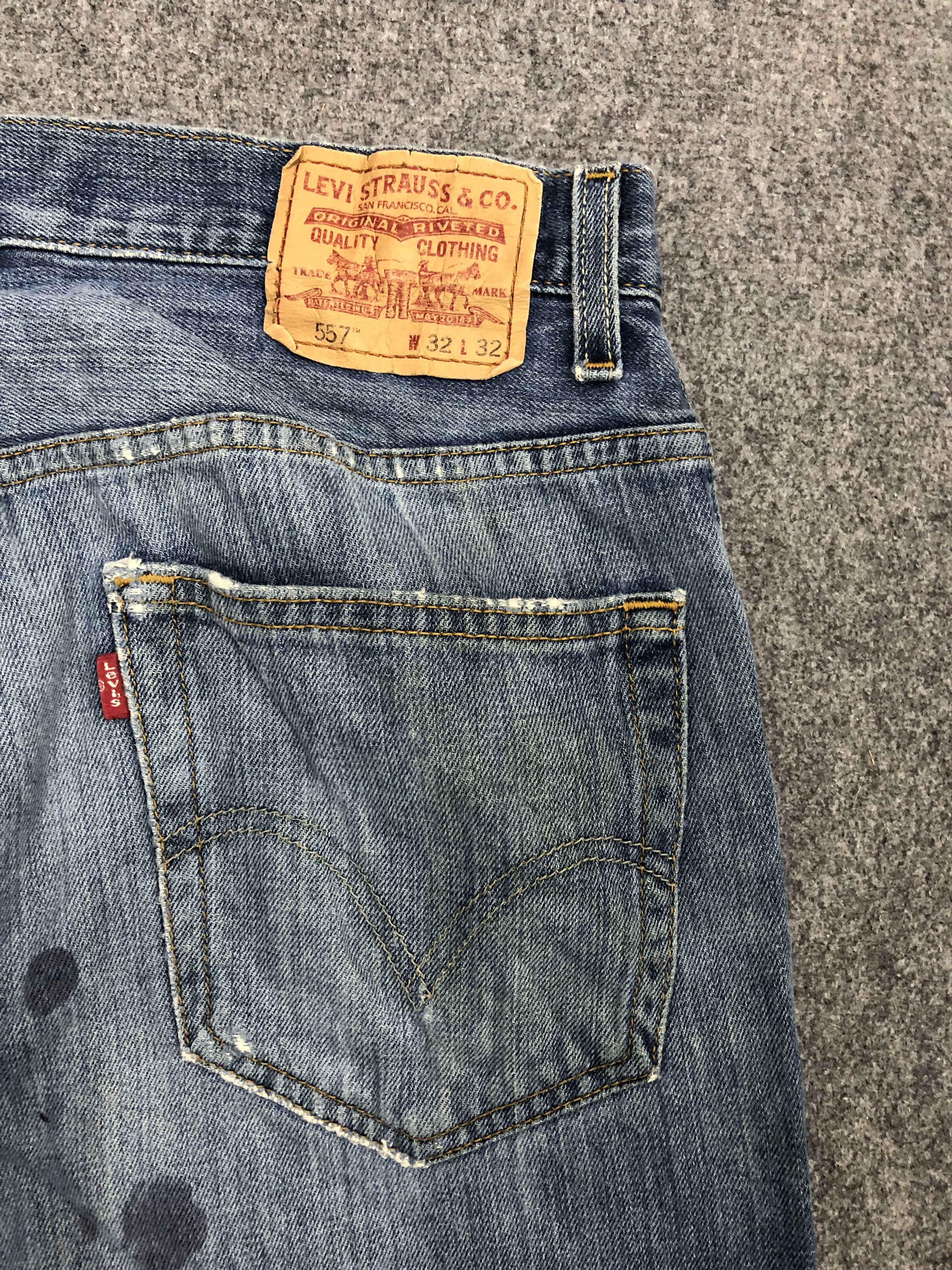 Levi's Vintage Distressed Levis 557 Flared Bootcut Jeans DP1095 Size US 34 / EU 50 - 13 Thumbnail
