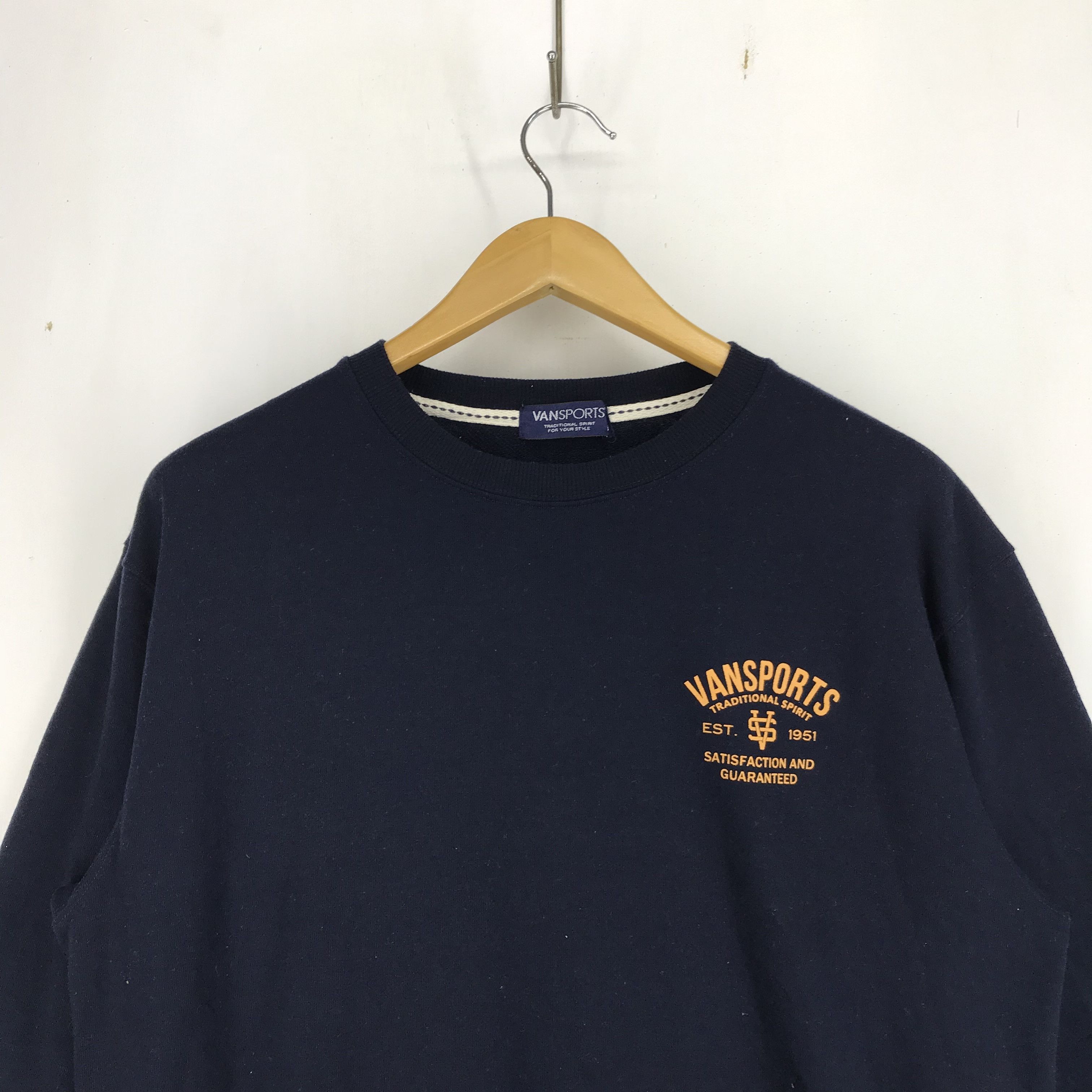 Japanese Brand VAN SPORTS Crew Neck Sweatshirt #2270-79 Size US L / EU 52-54 / 3 - 4 Thumbnail