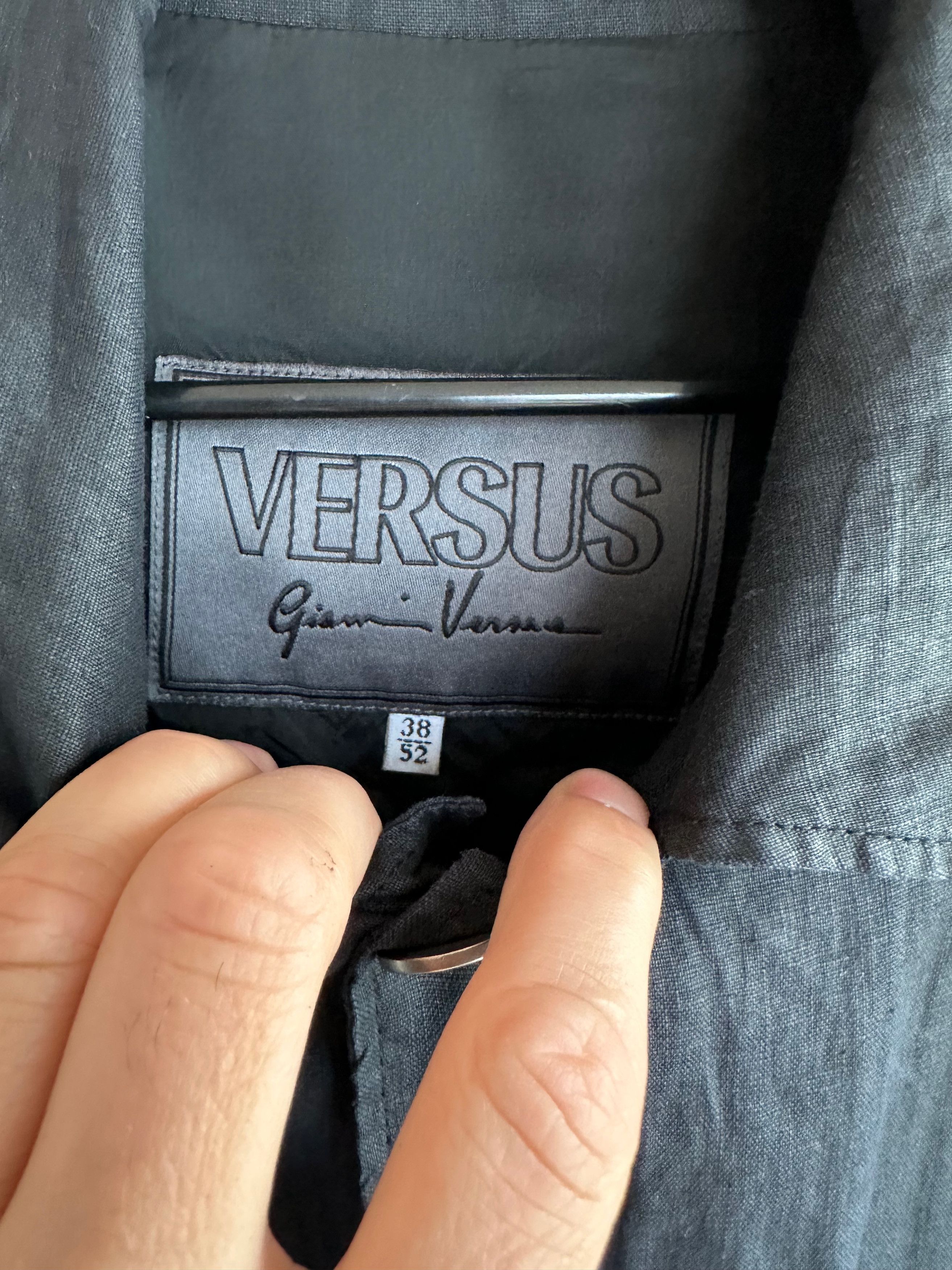 Versace VERSUS Versace linen light jacket dark blue Size US L / EU 52-54 / 3 - 7 Thumbnail
