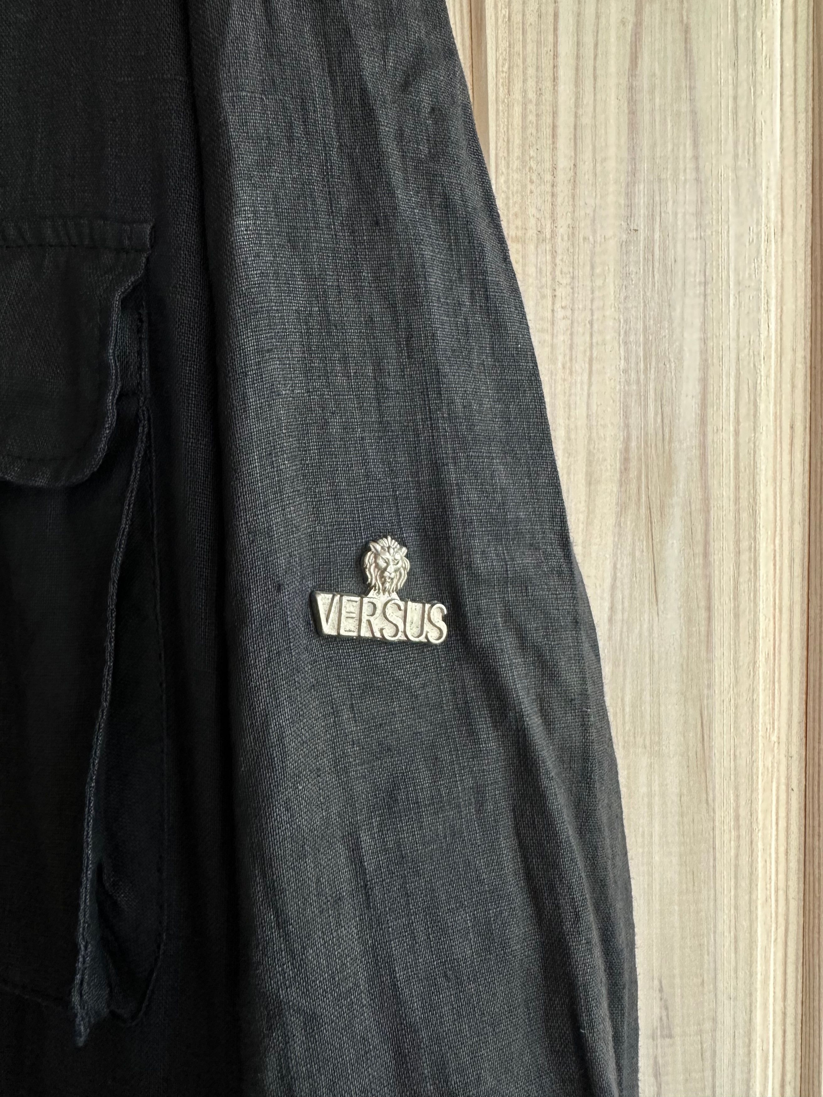 Versace VERSUS Versace linen light jacket dark blue Size US L / EU 52-54 / 3 - 3 Thumbnail