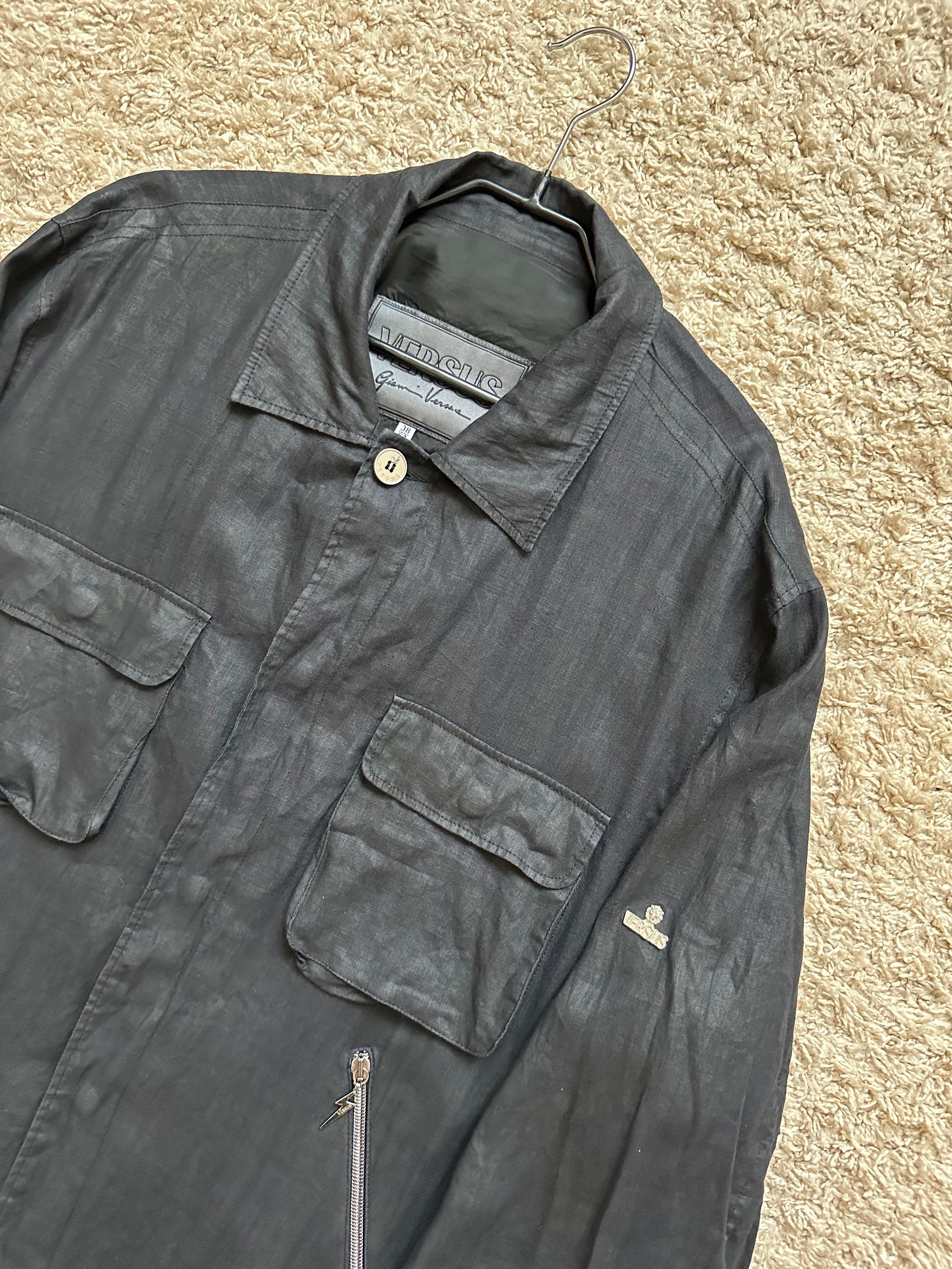 Versace VERSUS Versace linen light jacket dark blue Size US L / EU 52-54 / 3 - 14 Thumbnail