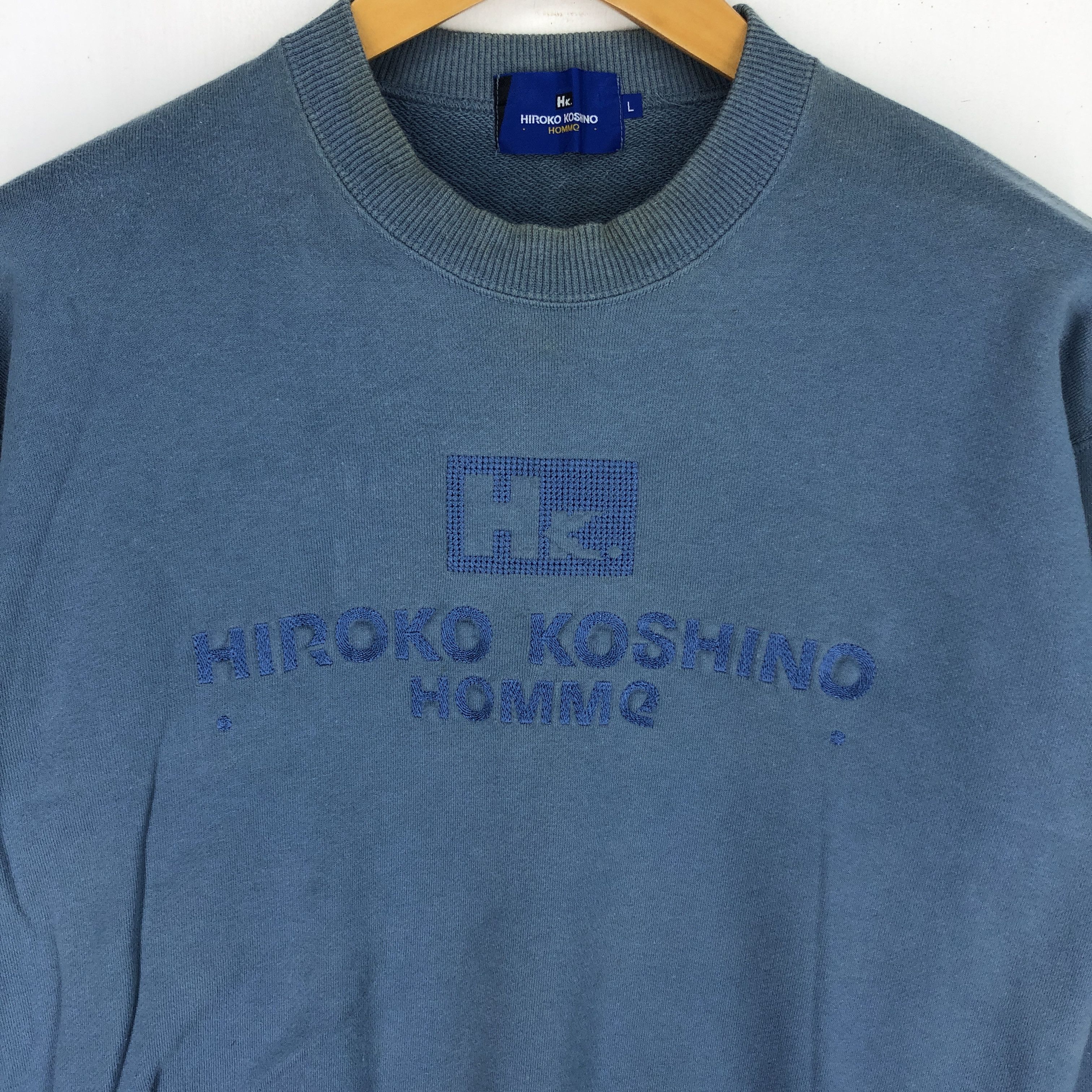 Hiroko Koshino Homme HIROKO KOSHINO HOMME Crew Neck Sweatshirt #2498-87 Size US M / EU 48-50 / 2 - 2 Thumbnail