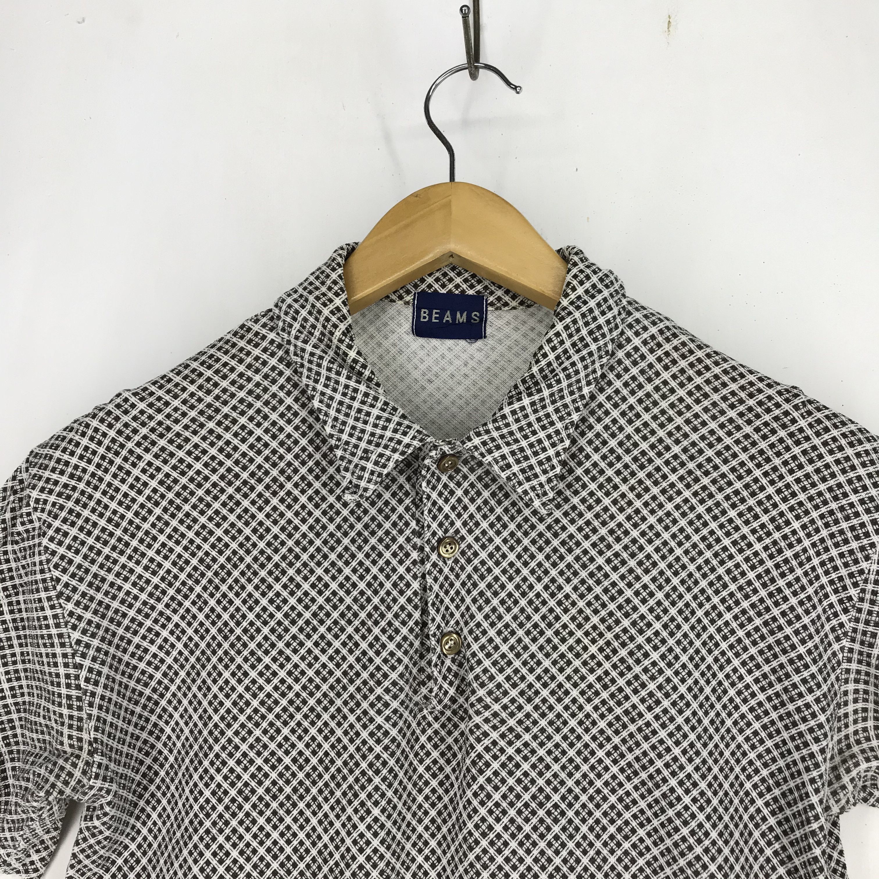 Beams Japan BEAMS Checked Polo T Shirt #2324-80 Size US S / EU 44-46 / 1 - 2 Thumbnail