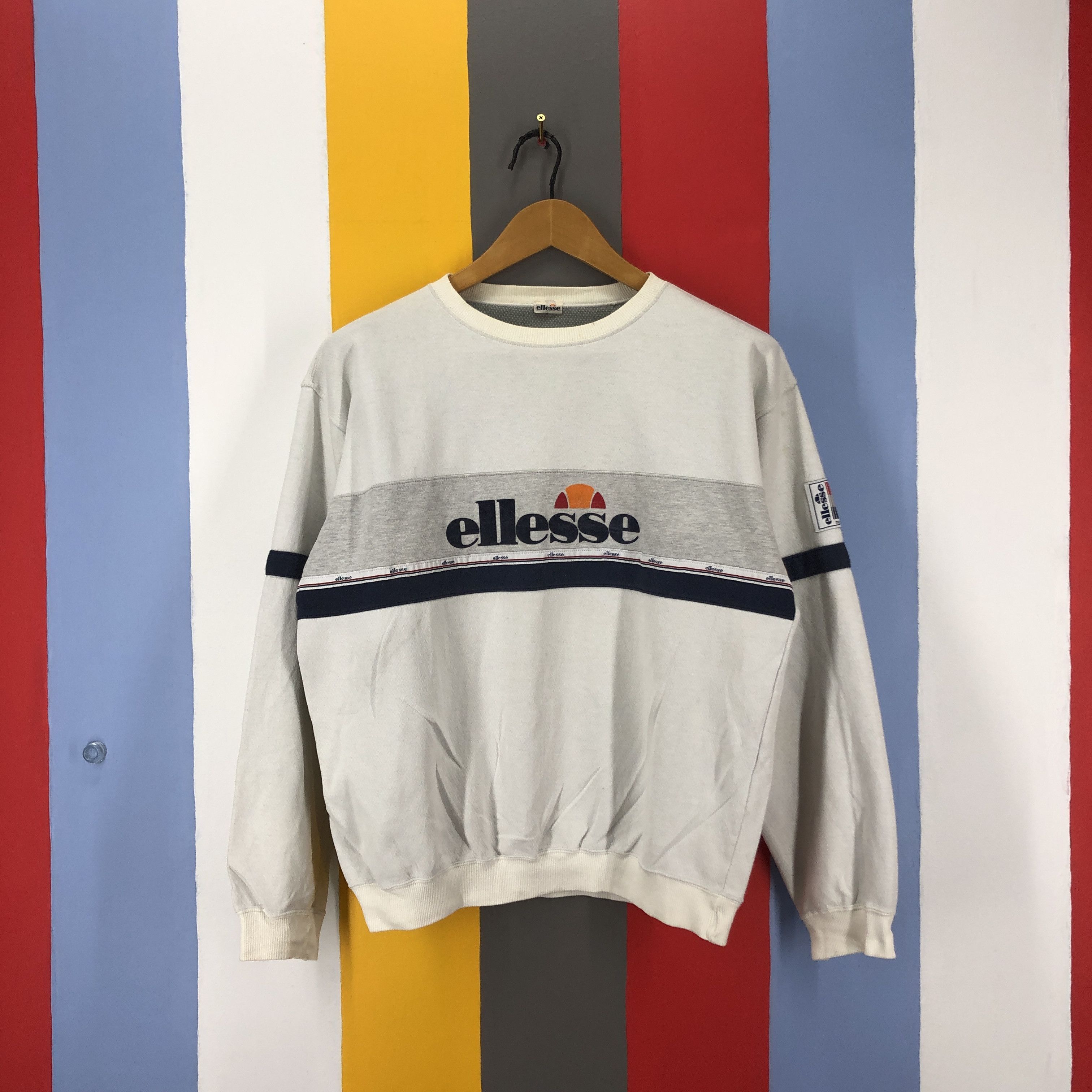 image of Edition Japan x Ellesse Italia Crew Neck Sweatshirt 0889/af in White, Men's (Size Medium)