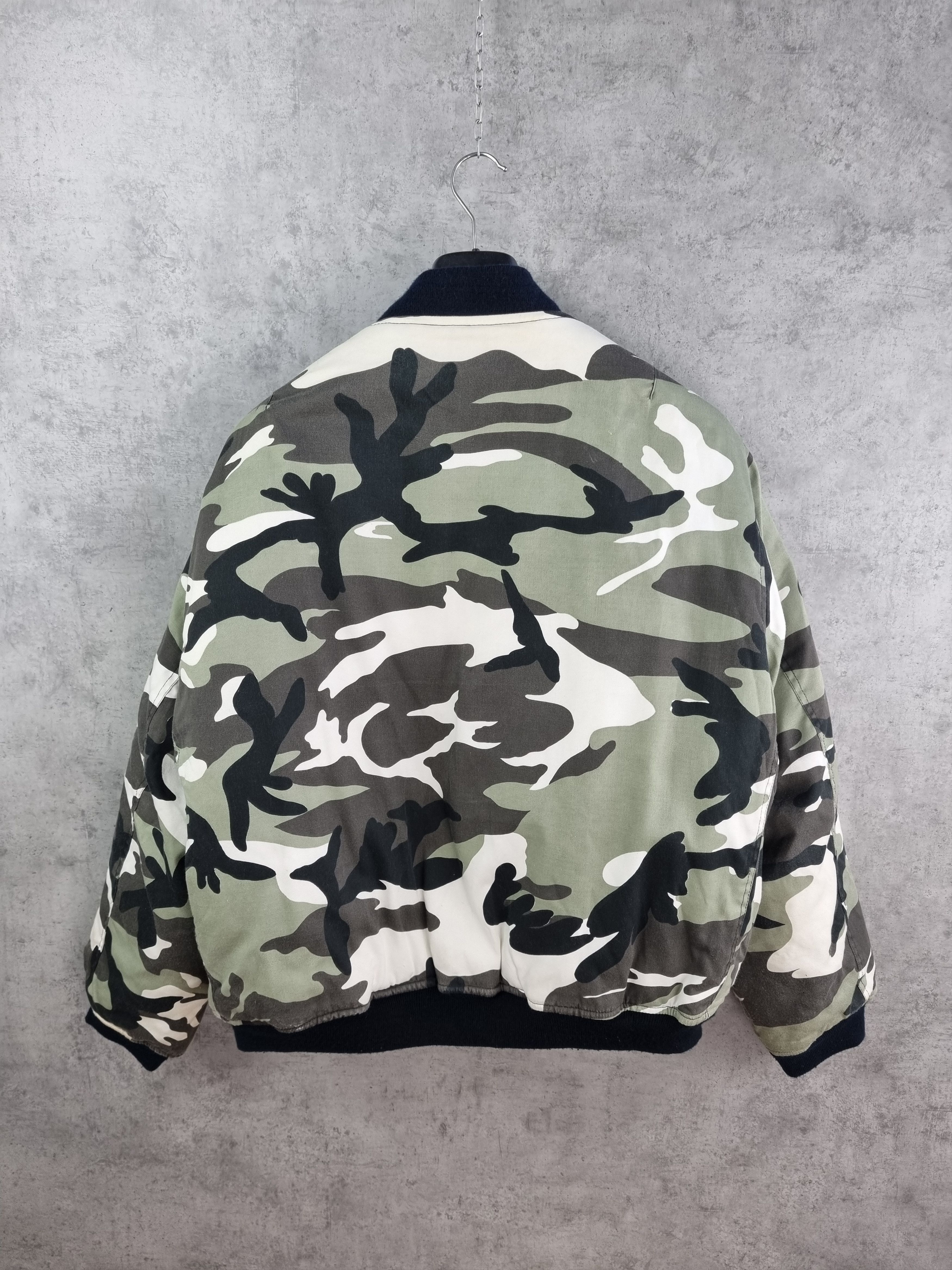 Vintage Alpha 2 Side Black Bomber Jacket Arctic Camo RAF SIMONS Size US L / EU 52-54 / 3 - 2 Thumbnail