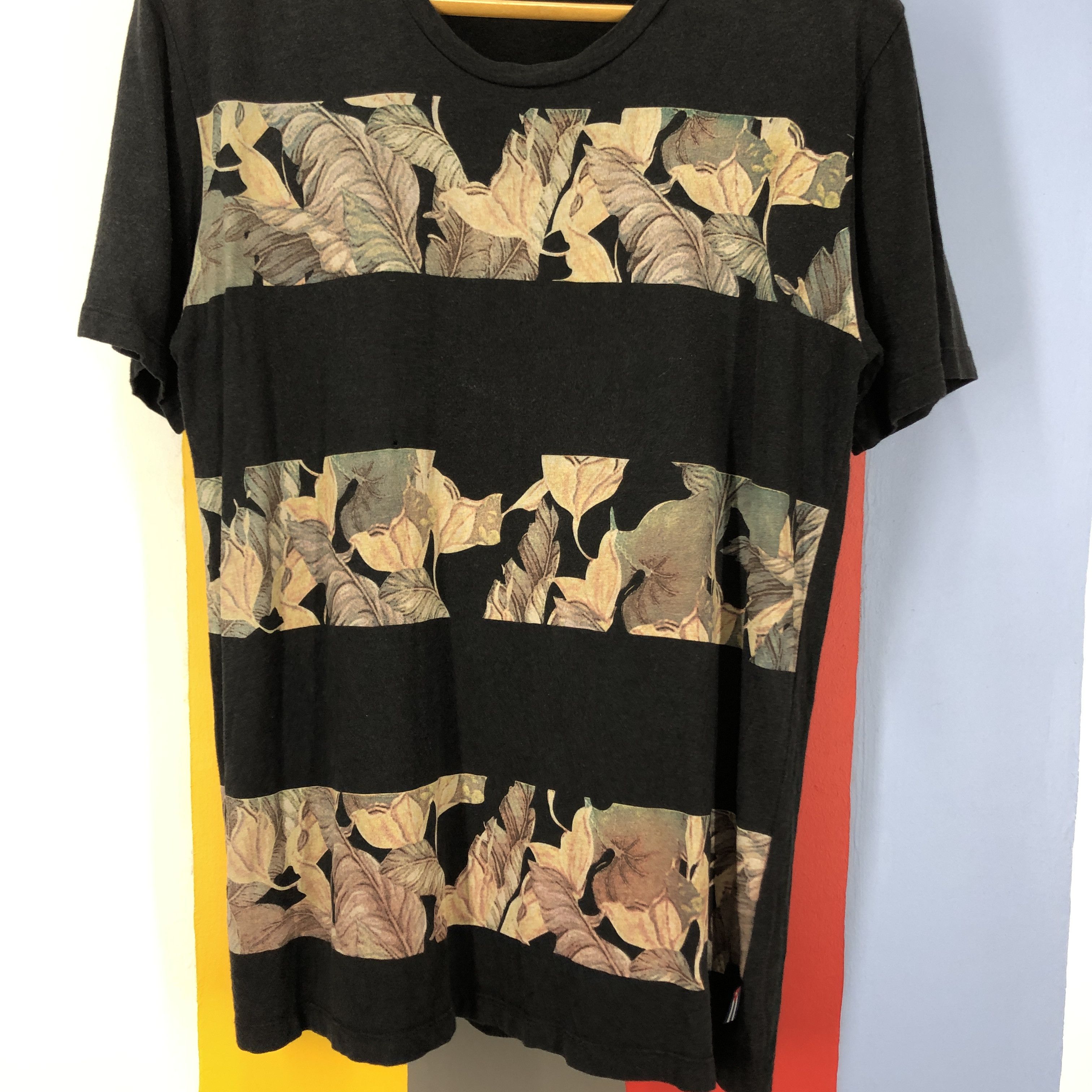 Japanese Brand 291295 HOMME Crew Neck T Shirt Flower Print #0909/AH Size US M / EU 48-50 / 2 - 2 Thumbnail