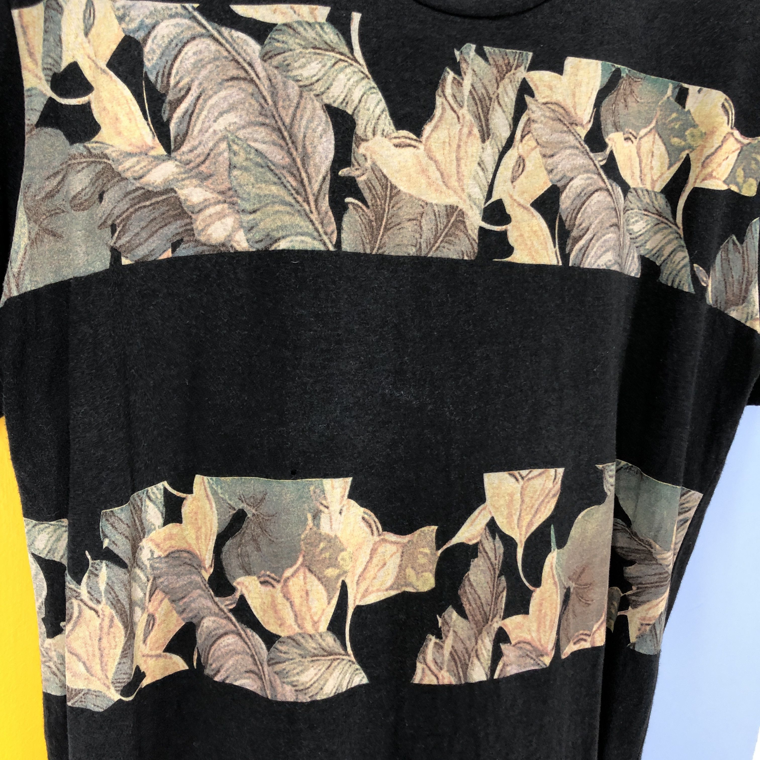 Japanese Brand 291295 HOMME Crew Neck T Shirt Flower Print #0909/AH Size US M / EU 48-50 / 2 - 3 Thumbnail