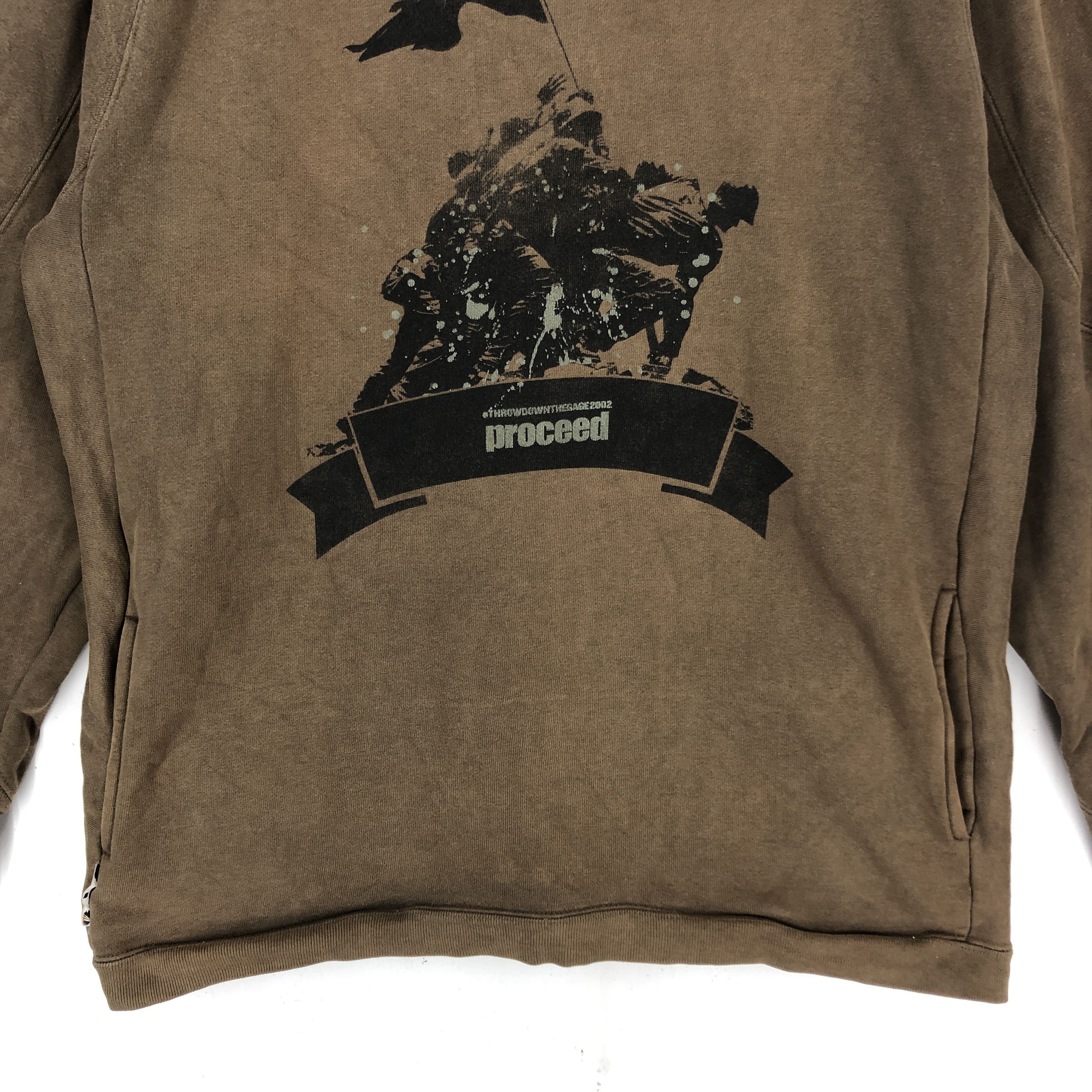 Vintage Y2K PROCEED THROW DOWN THE GAGE 2002 Sweatshirt #1466-53 Size US L / EU 52-54 / 3 - 3 Thumbnail