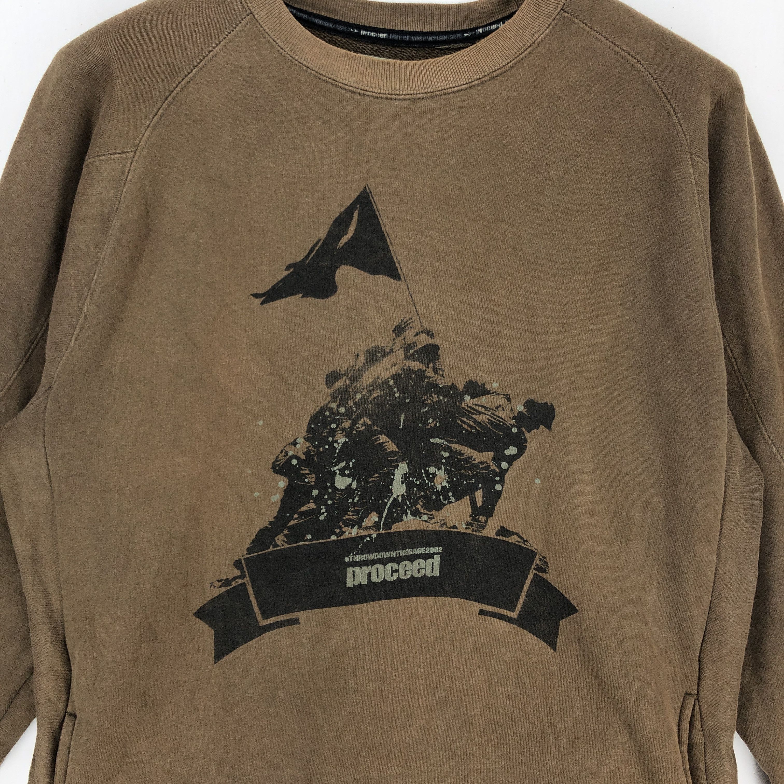 Vintage Y2K PROCEED THROW DOWN THE GAGE 2002 Sweatshirt #1466-53 Size US L / EU 52-54 / 3 - 2 Thumbnail