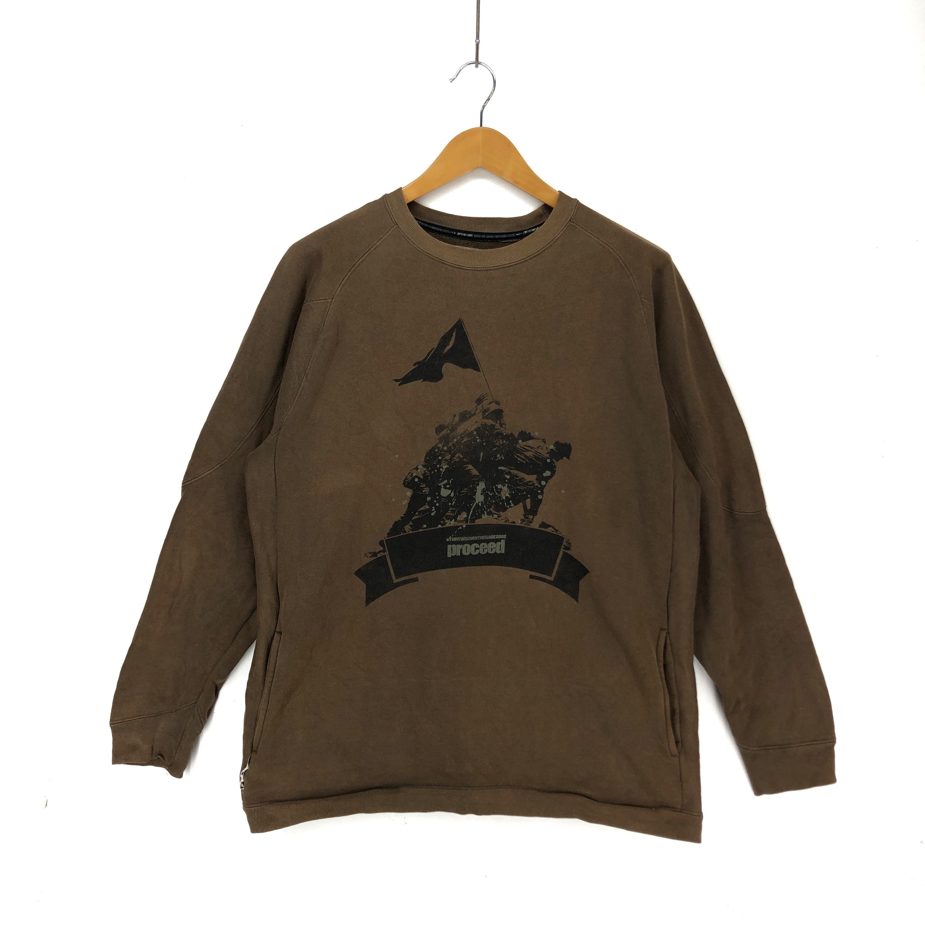 Vintage Y2K PROCEED THROW DOWN THE GAGE 2002 Sweatshirt #1466-53 Size US L / EU 52-54 / 3 - 1 Thumbnail