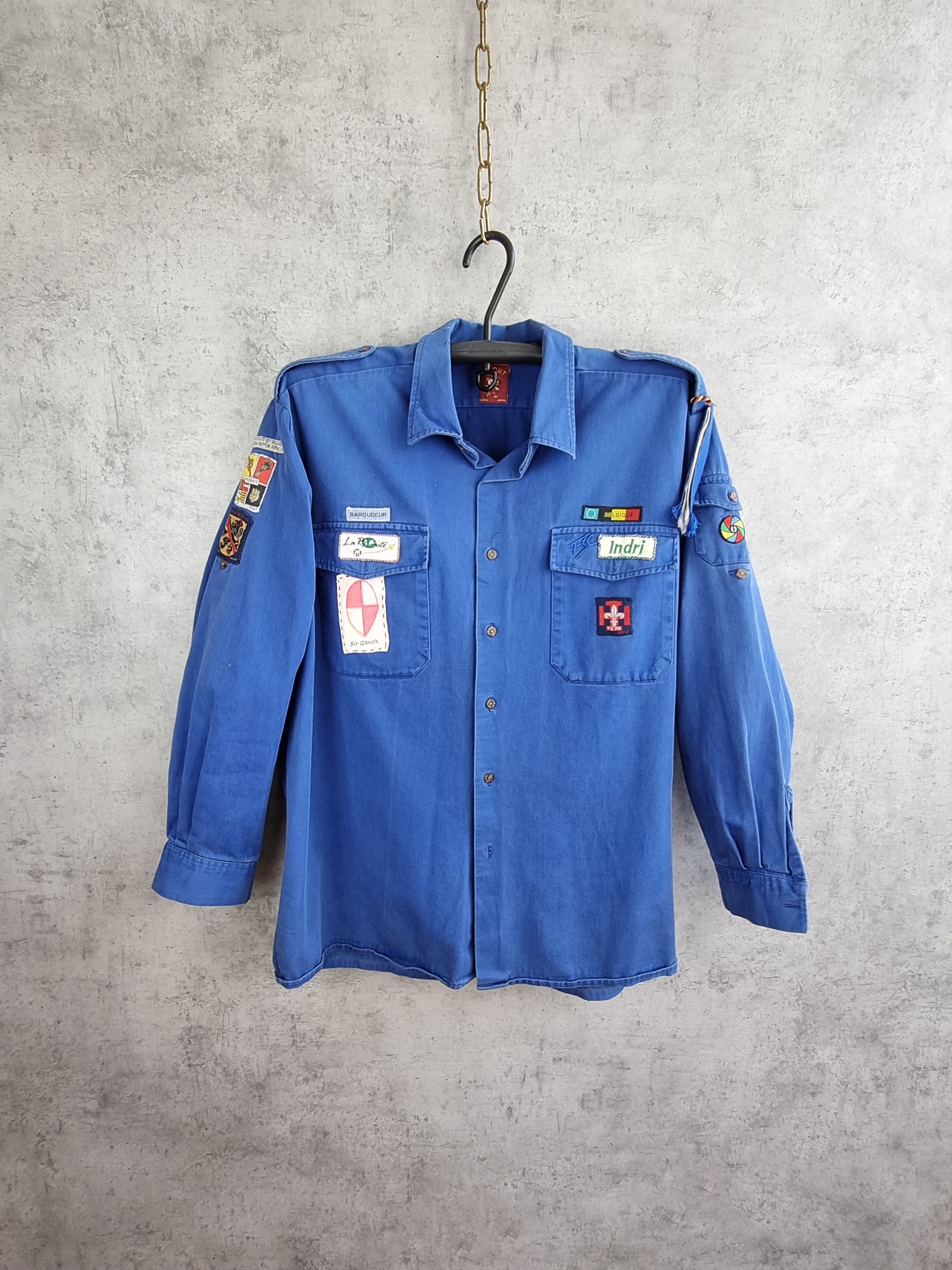 Le Laboureur × Vetra Very rare Belgian Scouts Shirt with authentic patches Size US L / EU 52-54 / 3 - 3 Thumbnail