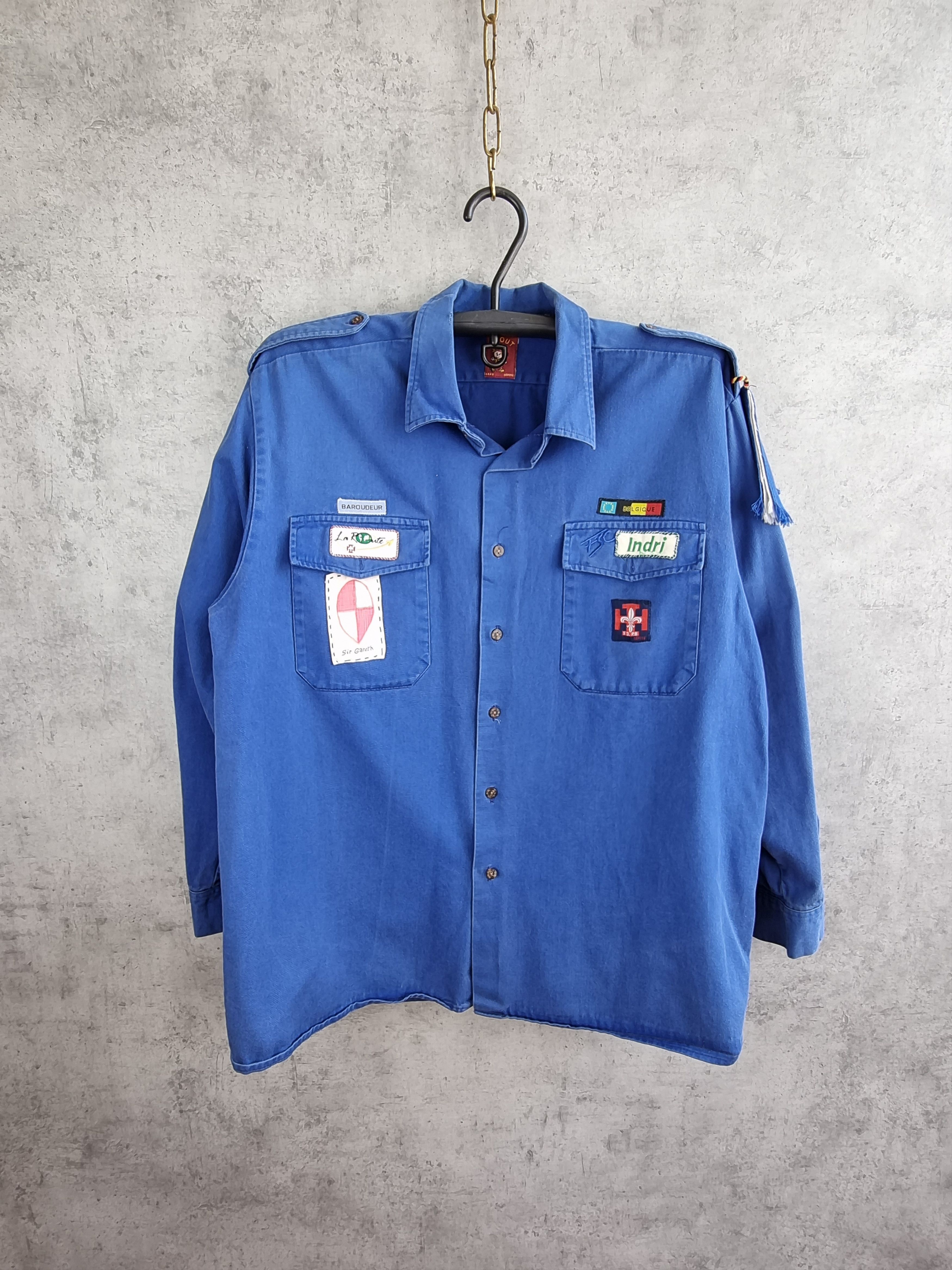 Le Laboureur × Vetra Very rare Belgian Scouts Shirt with authentic patches Size US L / EU 52-54 / 3 - 7 Thumbnail