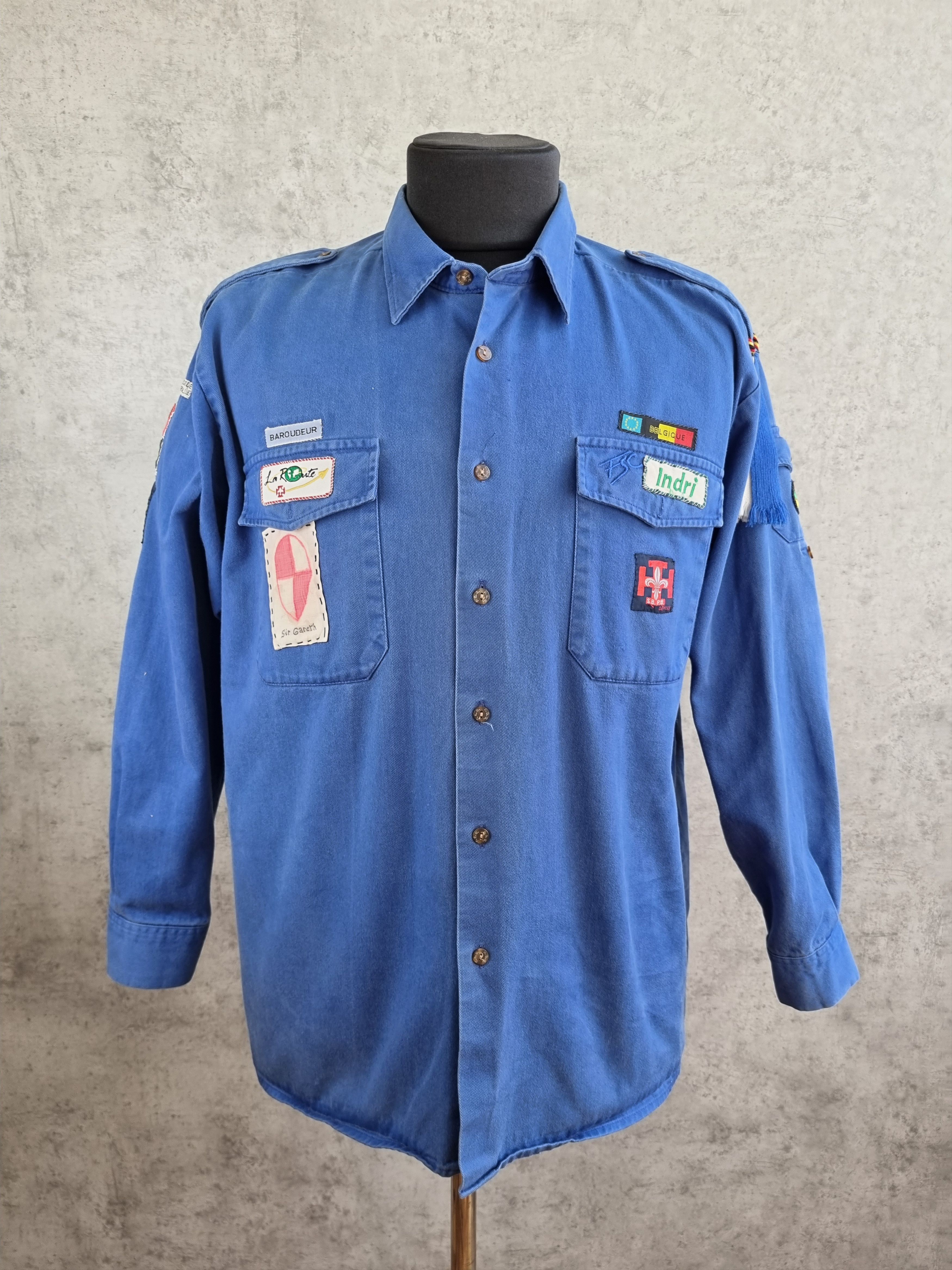 Le Laboureur × Vetra Very rare Belgian Scouts Shirt with authentic patches Size US L / EU 52-54 / 3 - 1 Thumbnail