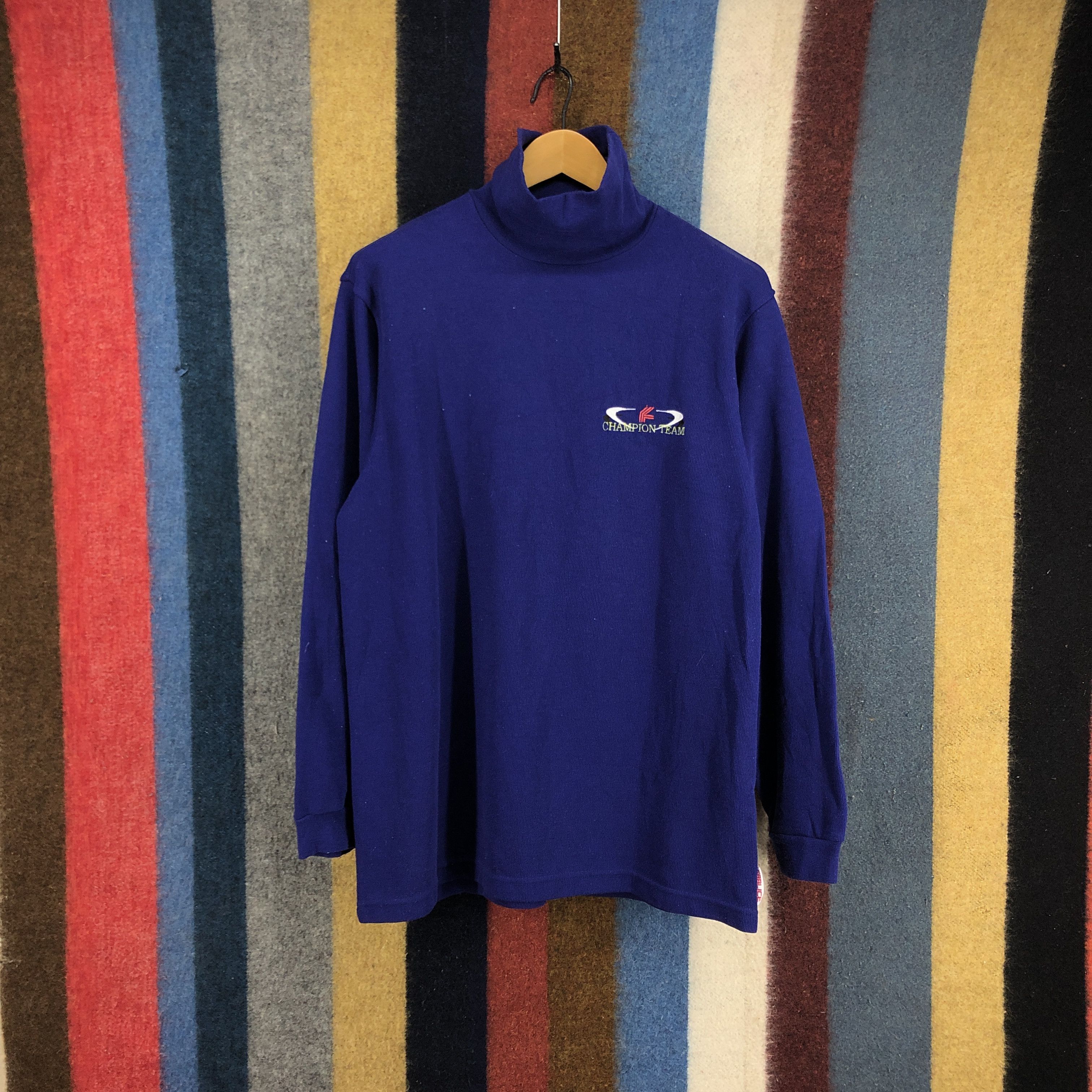Japanese Brand CHAMPION TEAM by FABLICE Turtle Neck Sweatshirt #0544/W Size US L / EU 52-54 / 3 - 1 Thumbnail