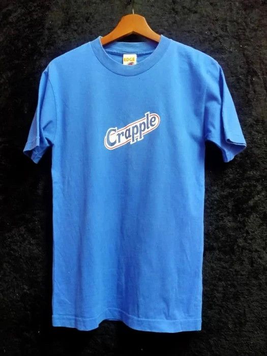 Vintage VINTAGE 90s CRAPPLE BLUE TSHIRT SIZE S Size US S / EU 44-46 / 1 - 1 Thumbnail