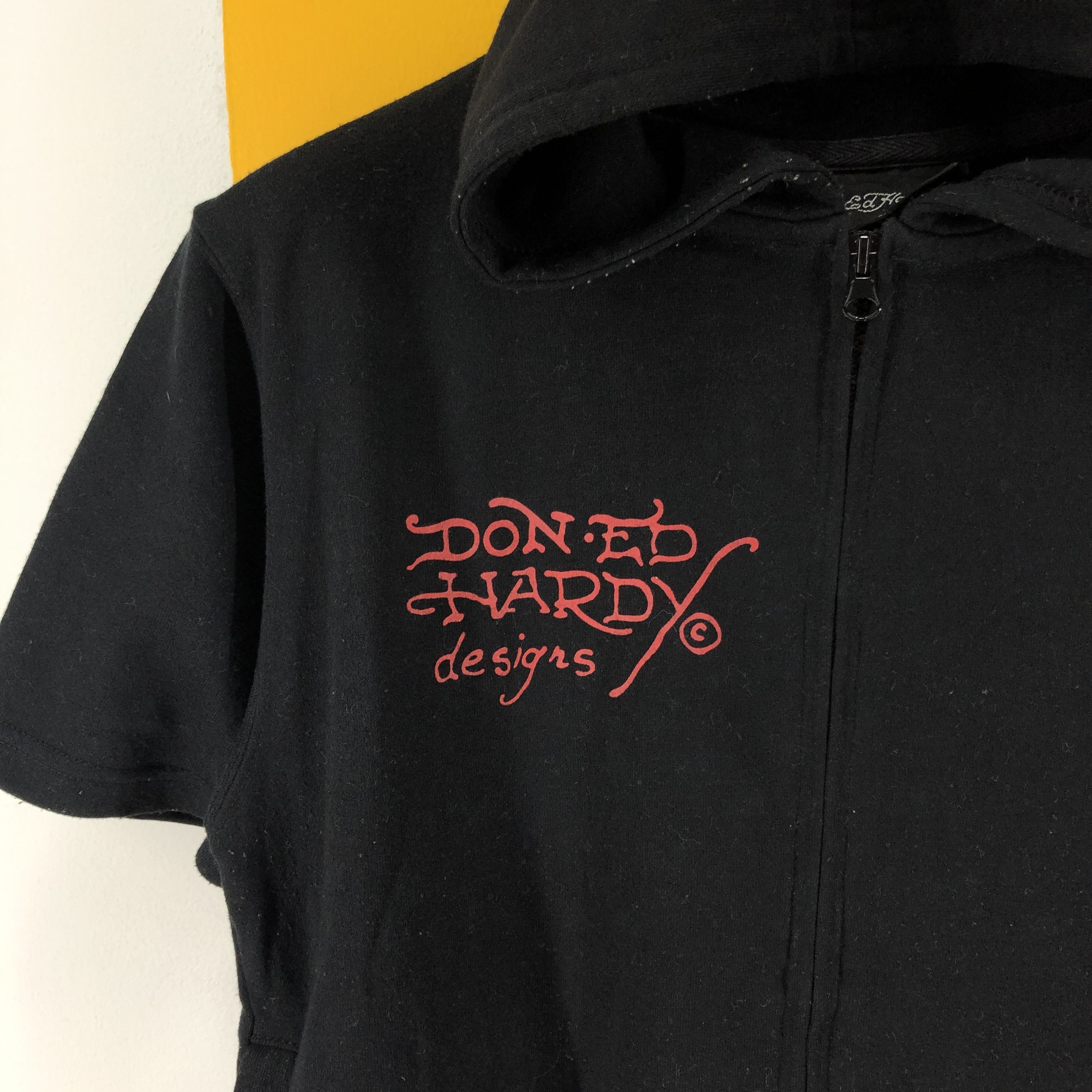 Ed Hardy DON ED HARDY Short Sleeve Hoodie #0830/U Size US S / EU 44-46 / 1 - 4 Thumbnail