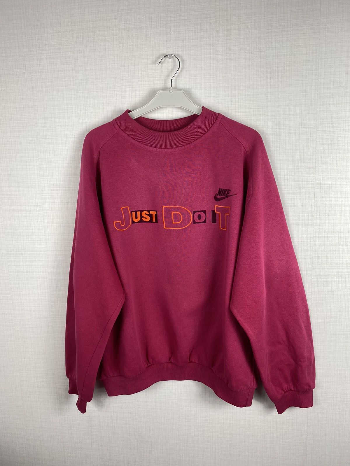 image of Nike Big Logo Swoosh Sweatshirt in Pink, Men's (Size Medium)