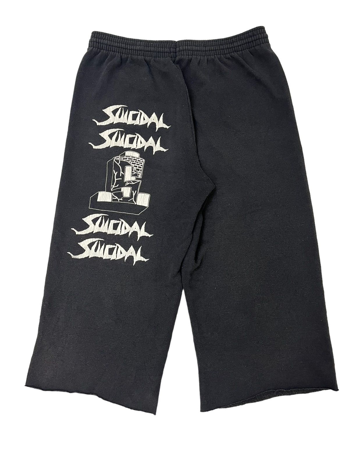 image of Band Tees x Rap Tees Vintage 90’S Suicidal Tendencies Cropped Pants in Black, Men's (Size 30)