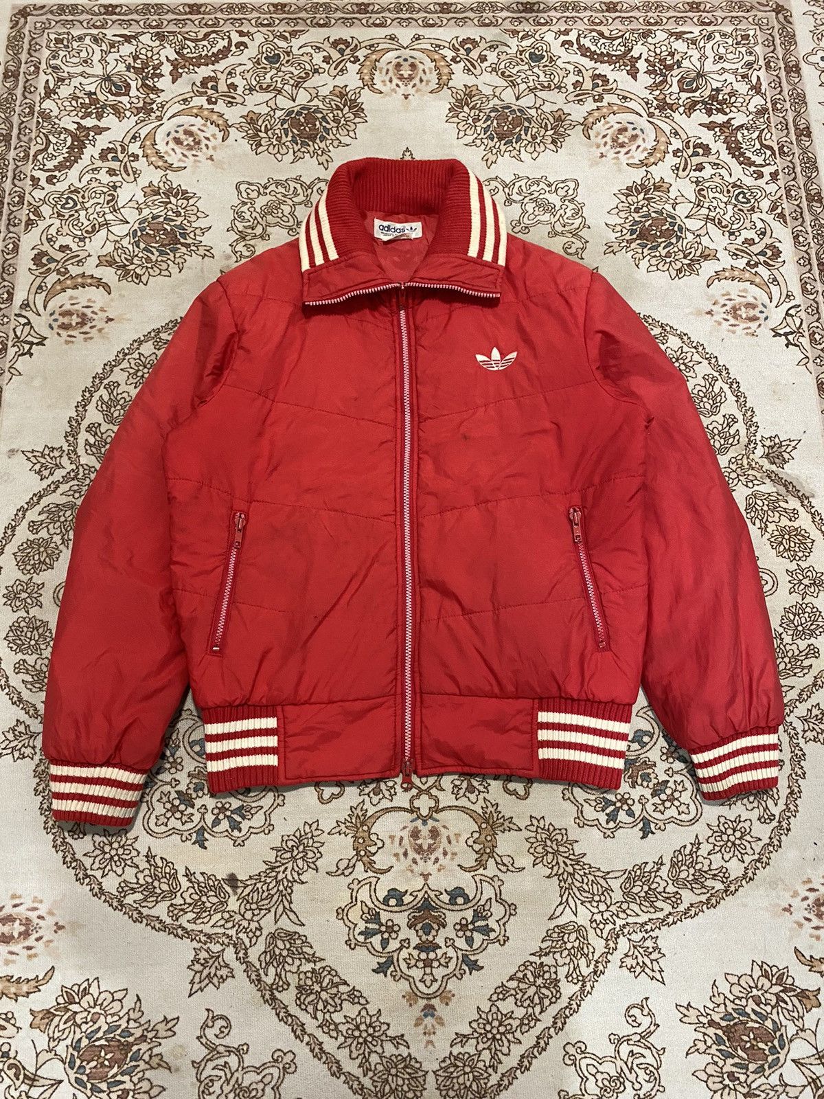adidas descente 80s track jacket red