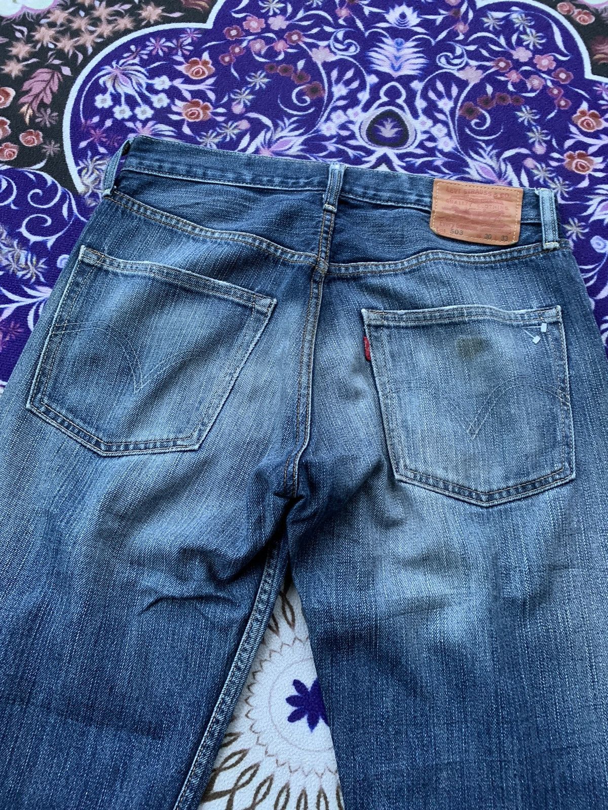 Levi's Vintage Clothing Levis 503 e Redline Faded Wash Denim Size US 32 / EU 48 - 9 Thumbnail