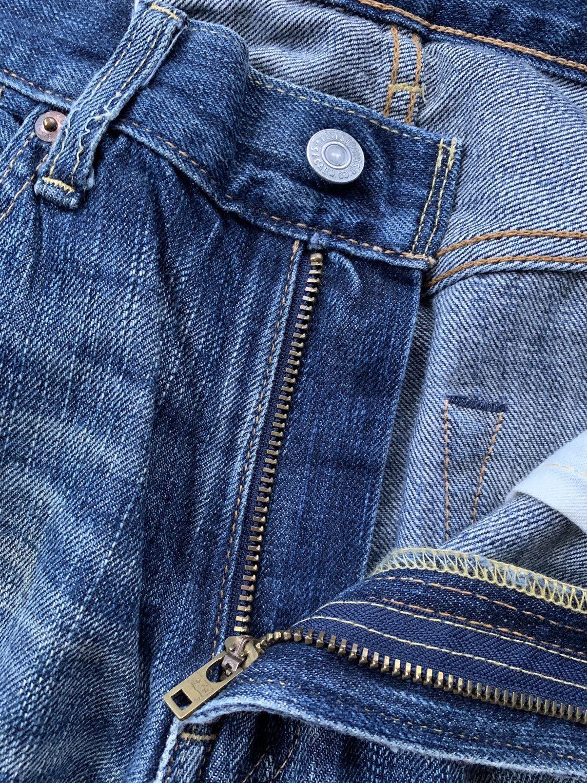 Levi's Vintage Clothing Levis 503 e Redline Faded Wash Denim Size US 32 / EU 48 - 3 Thumbnail