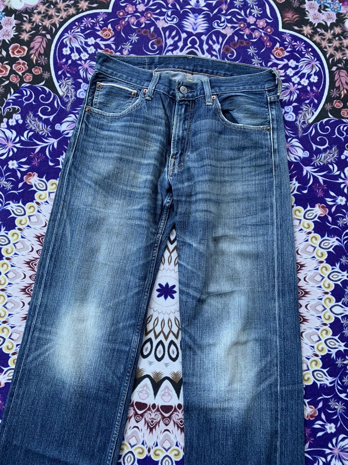 Levi's Vintage Clothing Levis 503 e Redline Faded Wash Denim Size US 32 / EU 48 - 2 Thumbnail