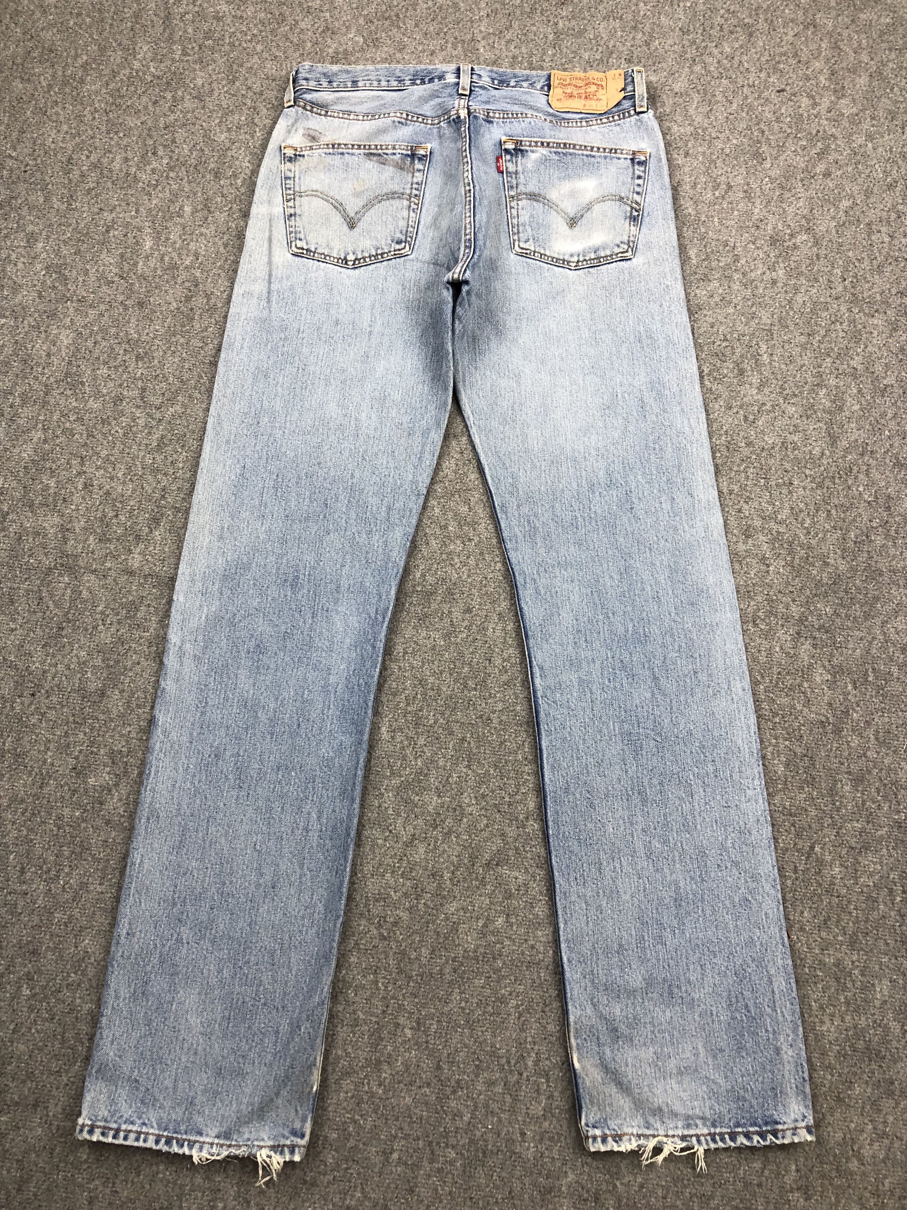 Levi's Vintage Levis 501 Faded Blue Jeans DP1493 Size US 35 - 3 Thumbnail