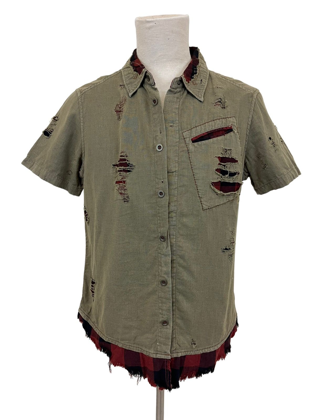 Marithe + Francois Girbaud Archival Marith Francious Girbaud Distressed Shirts Size US M / EU 48-50 / 2 - 3 Thumbnail