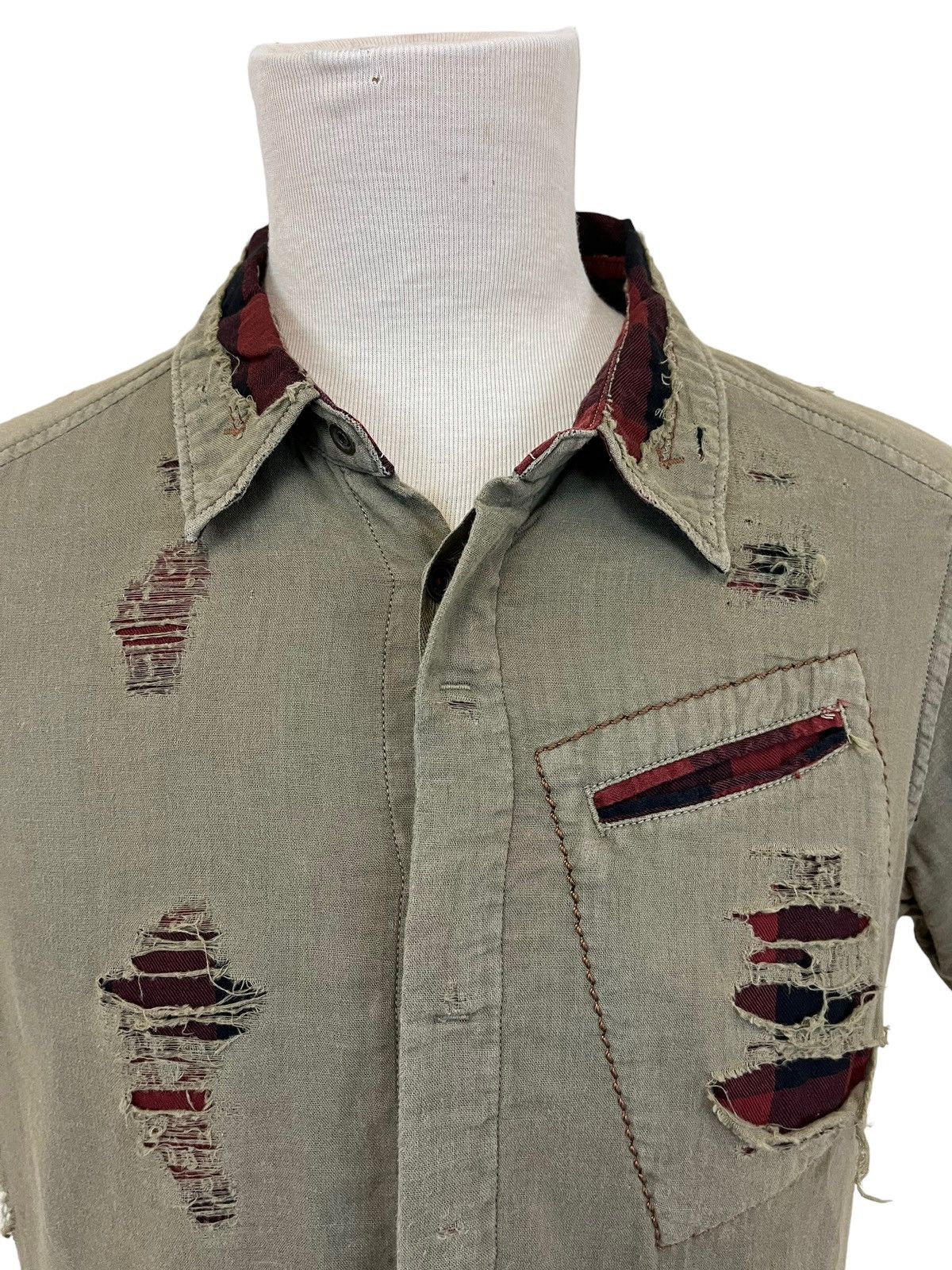 Marithe + Francois Girbaud Archival Marith Francious Girbaud Distressed Shirts Size US M / EU 48-50 / 2 - 5 Thumbnail