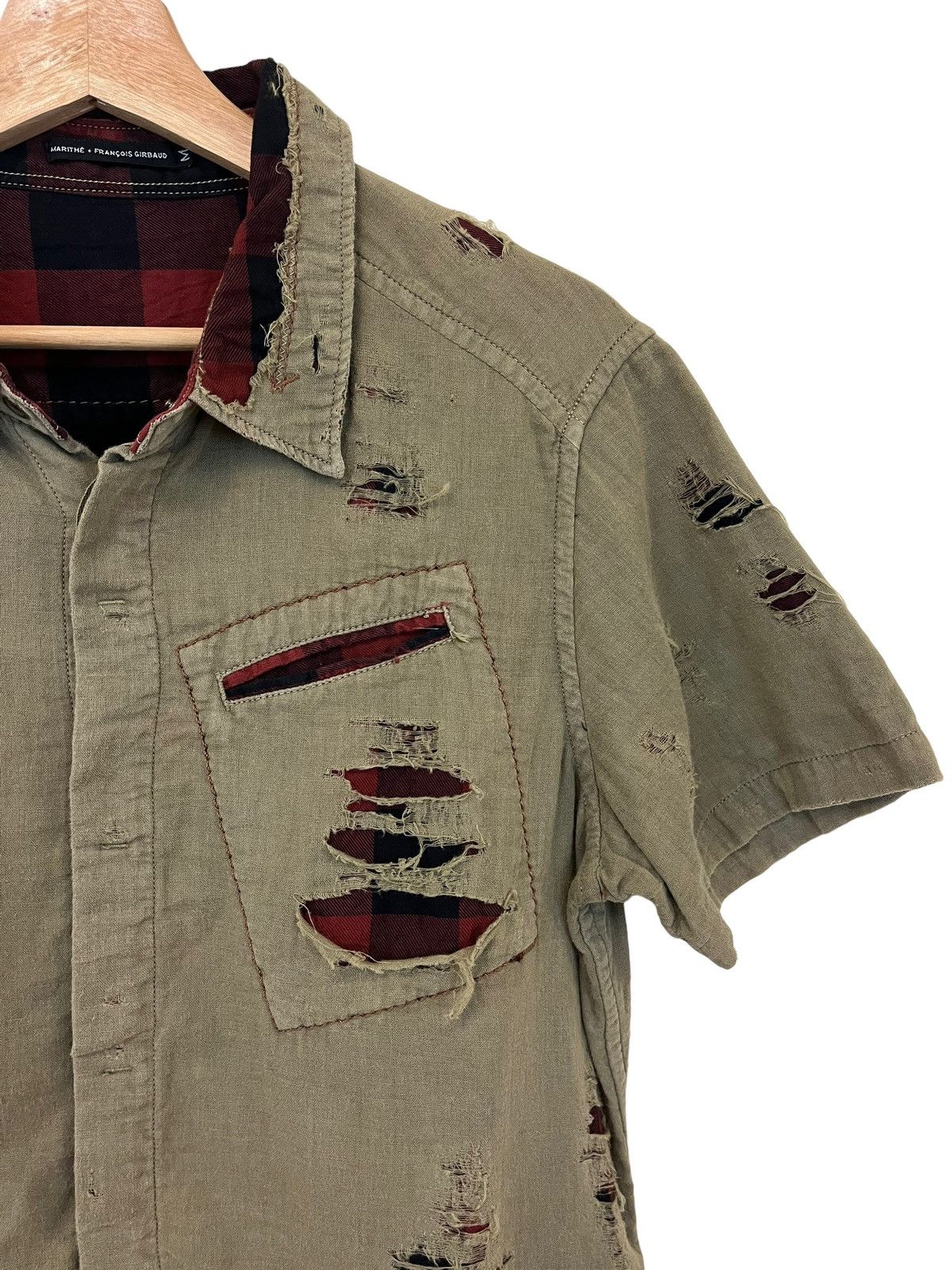 Marithe + Francois Girbaud Archival Marith Francious Girbaud Distressed Shirts Size US M / EU 48-50 / 2 - 14 Thumbnail