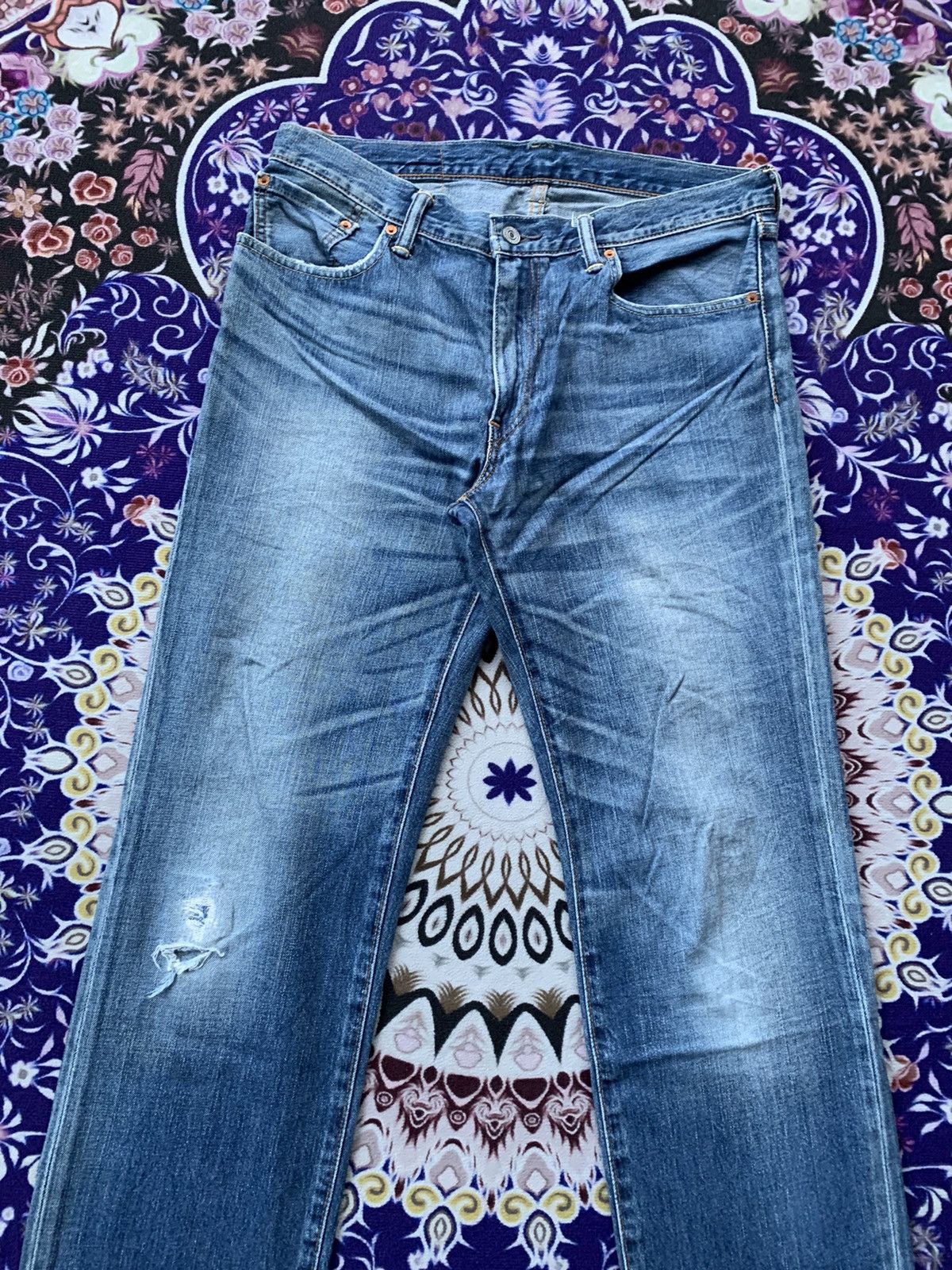 Levi's Vintage Clothing Levis 502 Distressed Denim Size US 36 / EU 52 - 2 Thumbnail