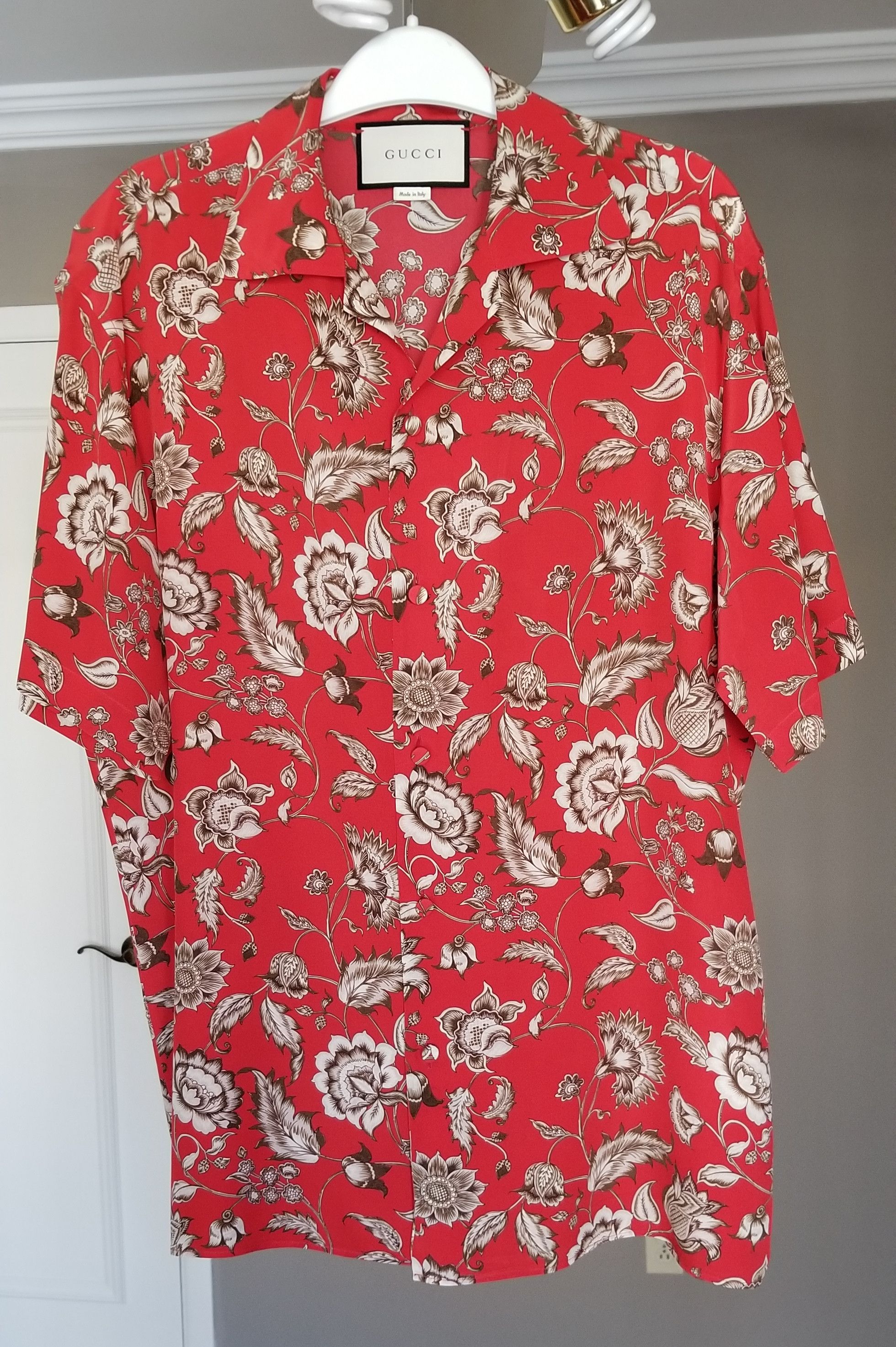 Gucci Gucci Camp Collar Floral Silk Shirt Size US M / EU 48-50 / 2 - 3 Thumbnail