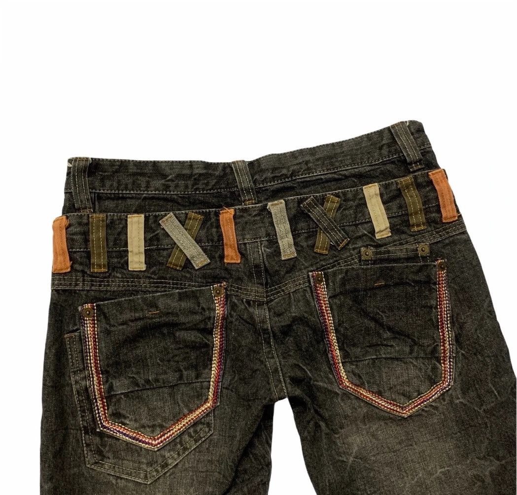 Seditionaries Japanese Vtg Double Waist Jeans Storm Wash Denim Short Pants Size US 32 / EU 48 - 11 Thumbnail