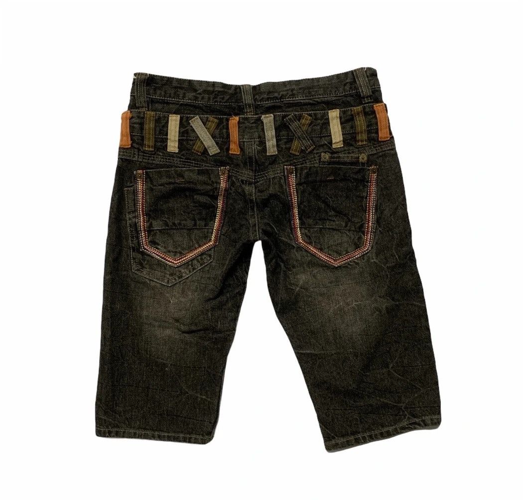 Seditionaries Japanese Vtg Double Waist Jeans Storm Wash Denim Short Pants Size US 32 / EU 48 - 9 Thumbnail