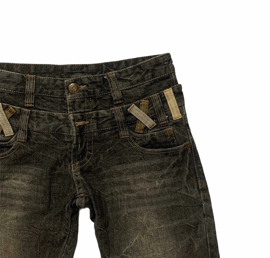 Seditionaries Japanese Vtg Double Waist Jeans Storm Wash Denim Short Pants Size US 32 / EU 48 - 4 Thumbnail