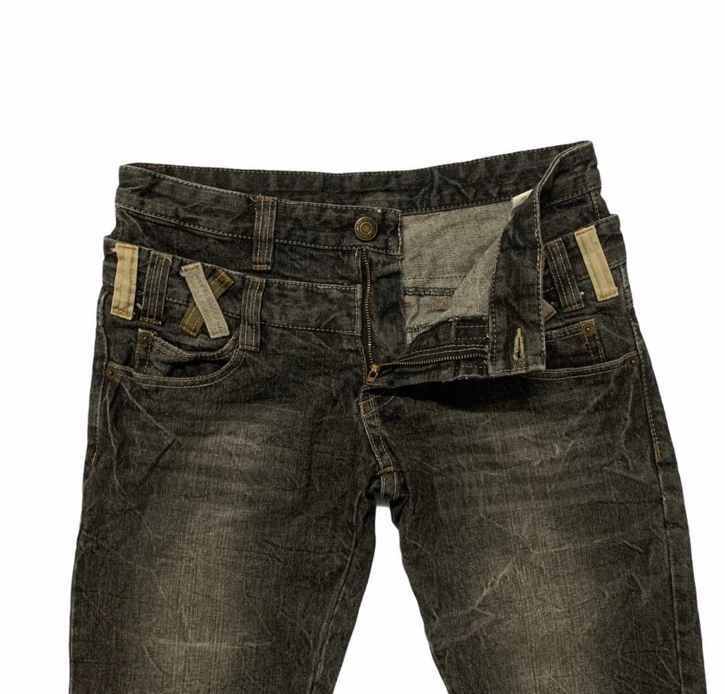Seditionaries Japanese Vtg Double Waist Jeans Storm Wash Denim Short Pants Size US 32 / EU 48 - 5 Thumbnail