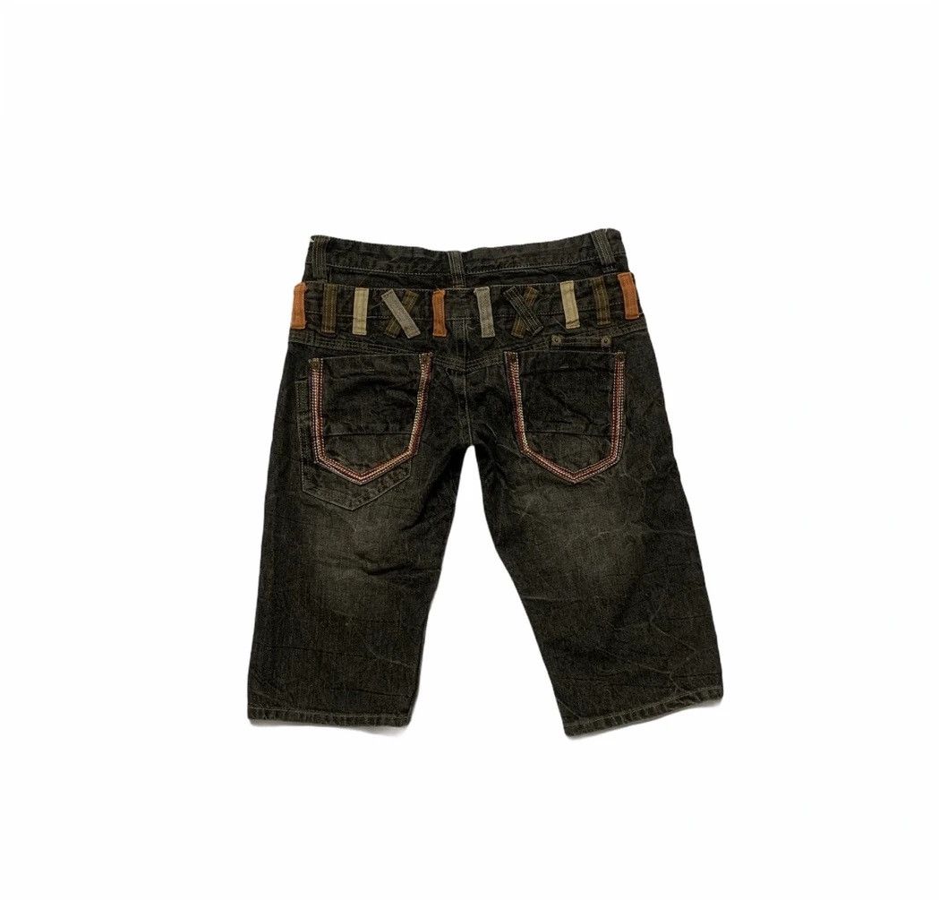 Seditionaries Japanese Vtg Double Waist Jeans Storm Wash Denim Short Pants Size US 32 / EU 48 - 8 Thumbnail