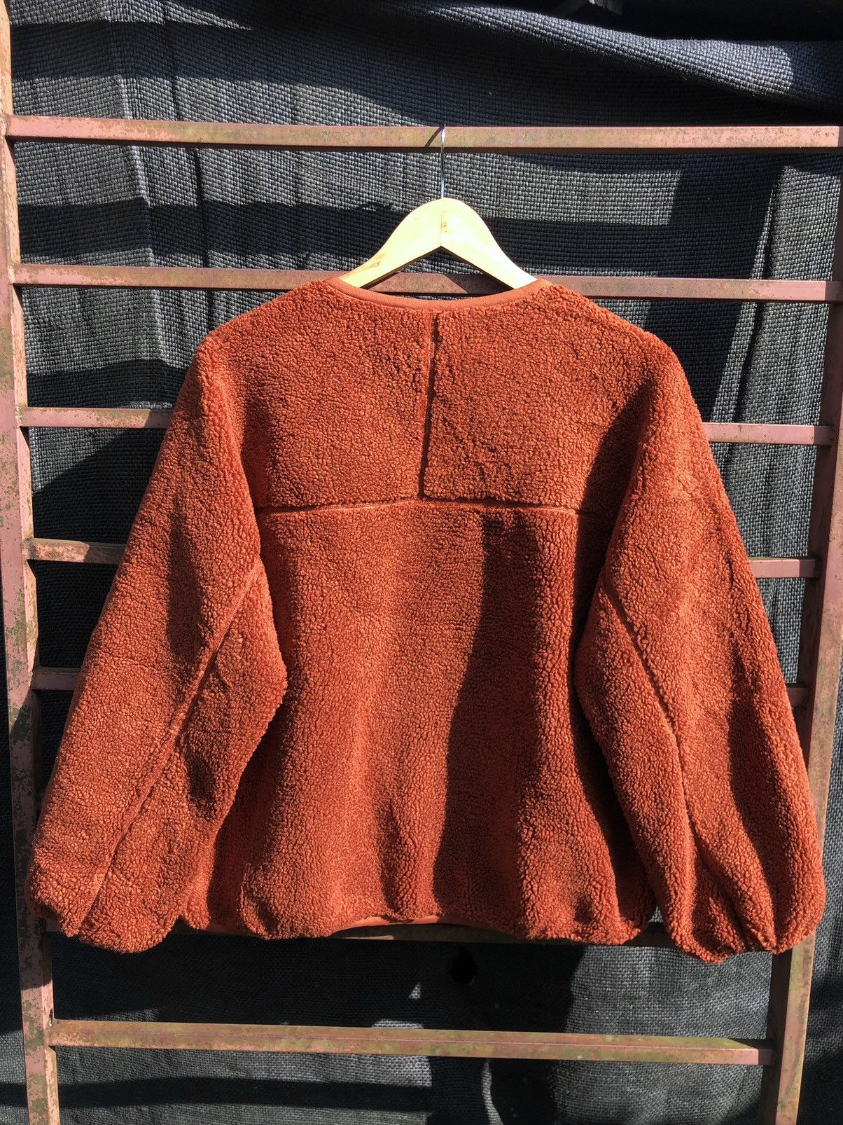 Issey Miyake × Japanese Brand PLST deep pile fleece sherpa cardigan jacket Size L / US 10 / IT 46 - 2 Thumbnail