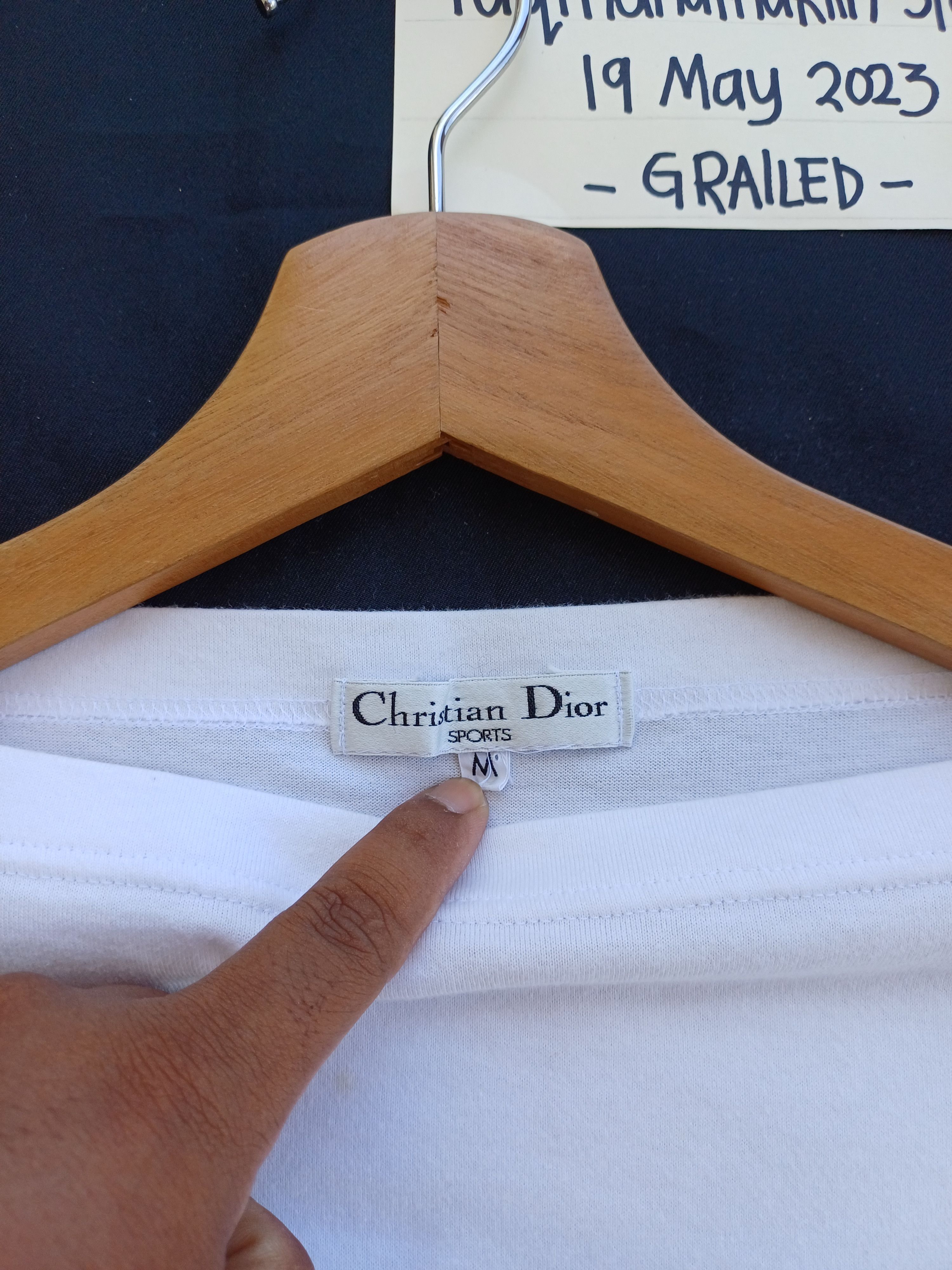 Christian Dior Monsieur Rare Vintage Christian Dior Biglogo Embroidered Spellout Tee Size US M / EU 48-50 / 2 - 7 Thumbnail