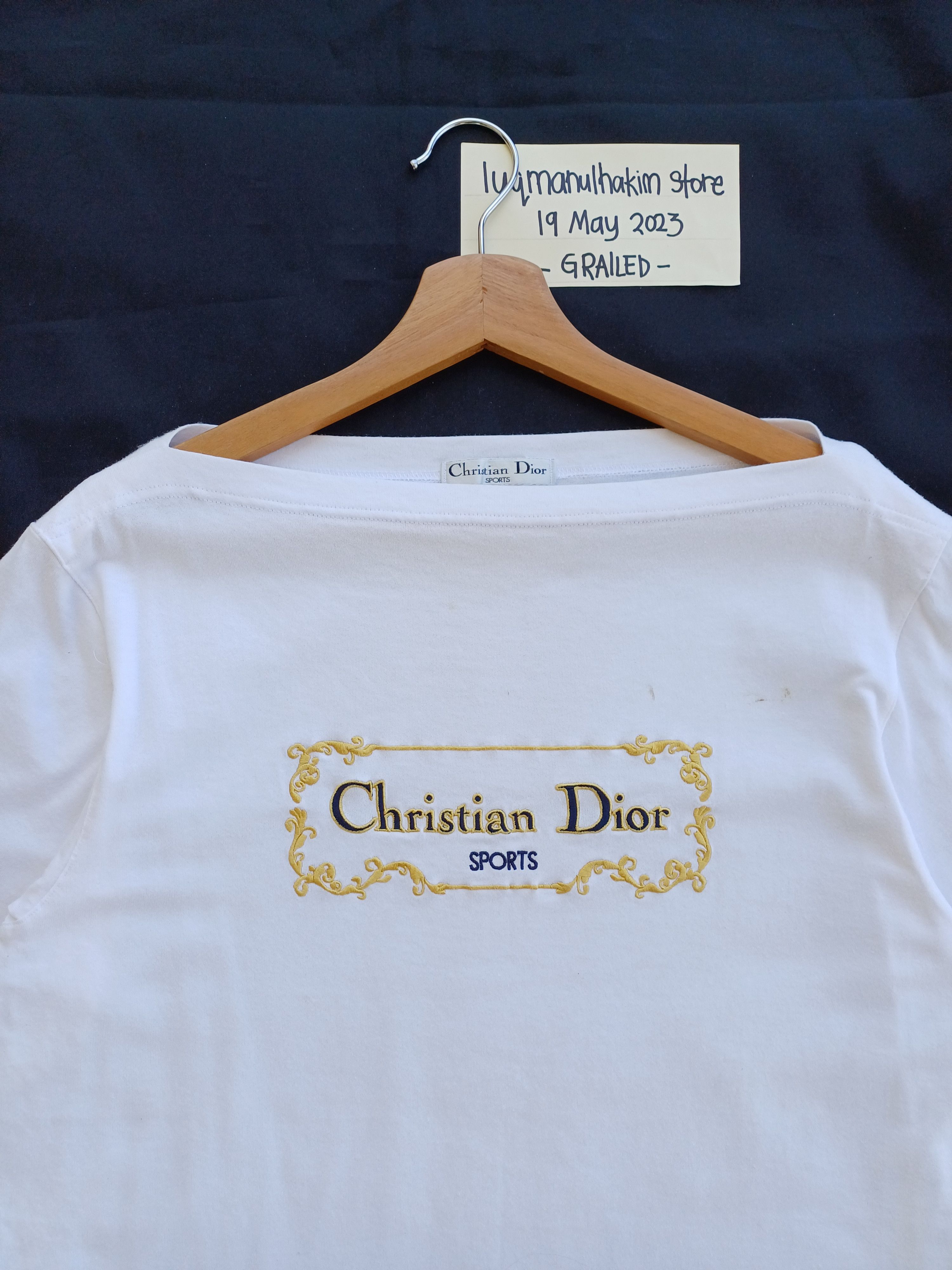 Christian Dior Monsieur Rare Vintage Christian Dior Biglogo Embroidered Spellout Tee Size US M / EU 48-50 / 2 - 5 Thumbnail