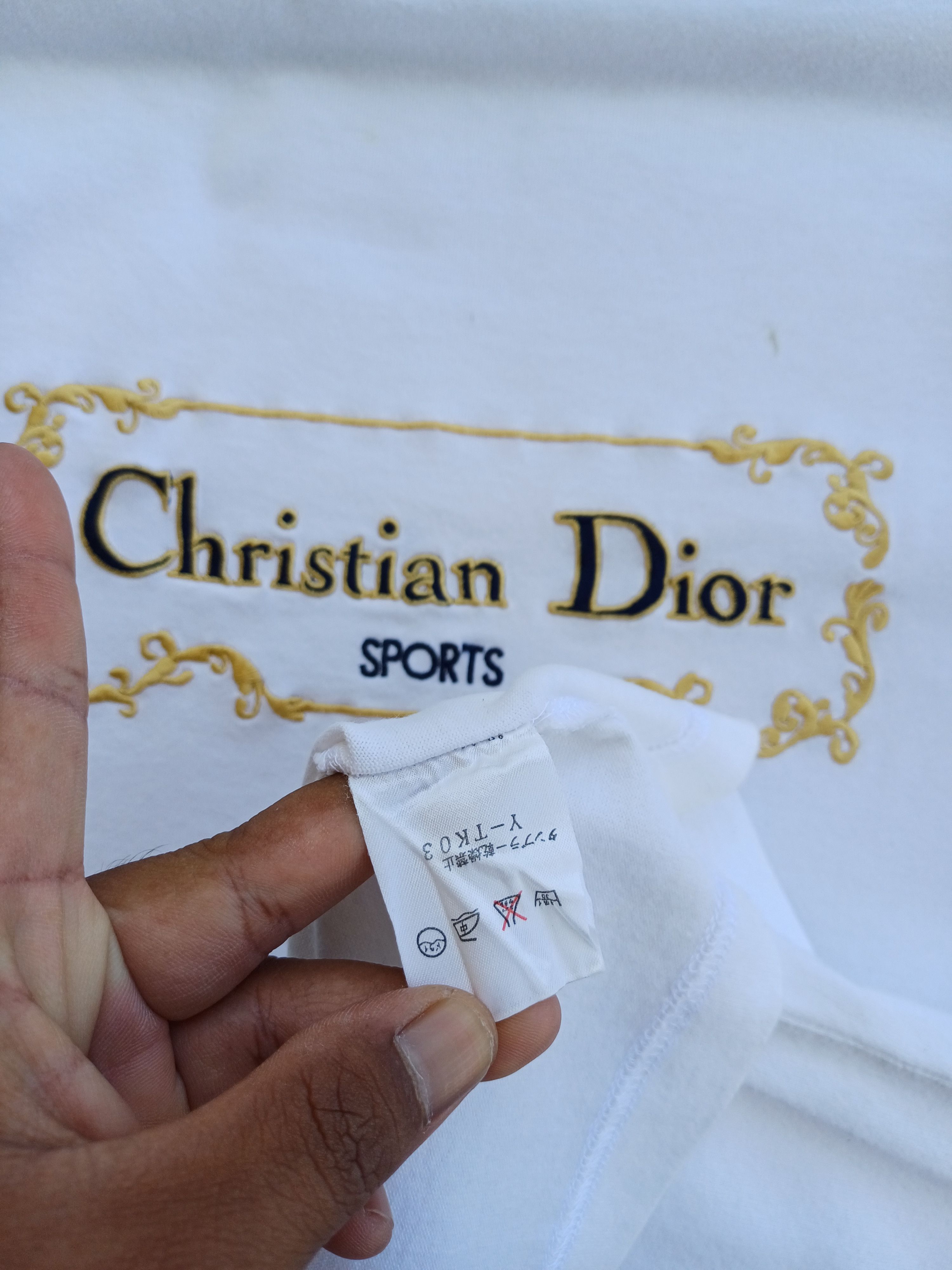 Christian Dior Monsieur Rare Vintage Christian Dior Biglogo Embroidered Spellout Tee Size US M / EU 48-50 / 2 - 11 Thumbnail