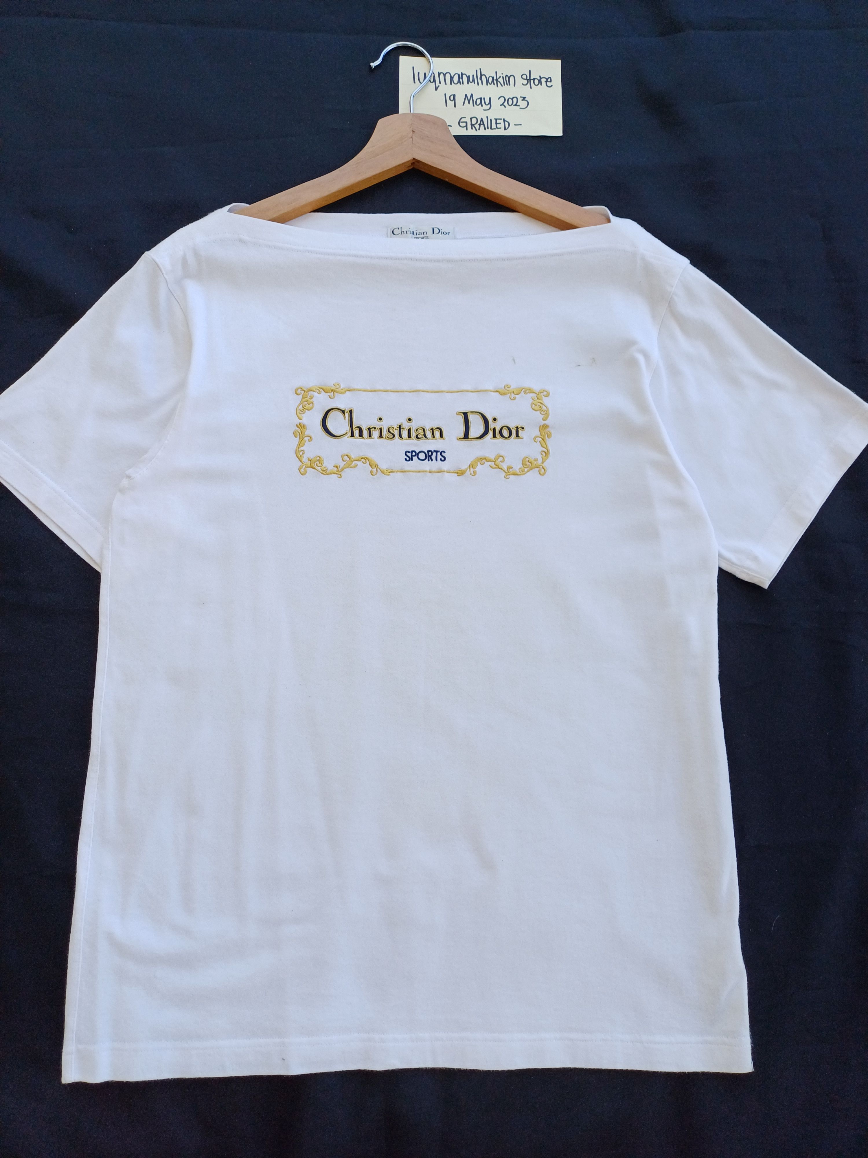Christian Dior Monsieur Rare Vintage Christian Dior Biglogo Embroidered Spellout Tee Size US M / EU 48-50 / 2 - 4 Thumbnail