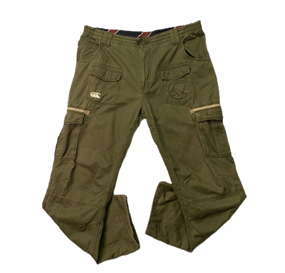 image of Canterbury Of New Zealand W38 L32 Multipocket Cargo Pants in Army Green, Men's