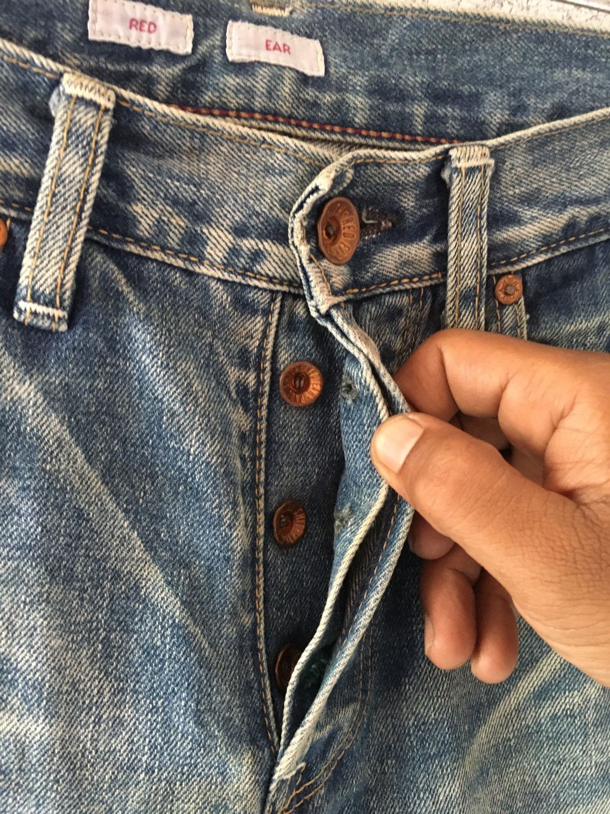 Paul Smith THRASHED SELVEDGE DENIM PATCHWORK DESIGN BY PAUL SMITH Size US 32 / EU 48 - 6 Thumbnail