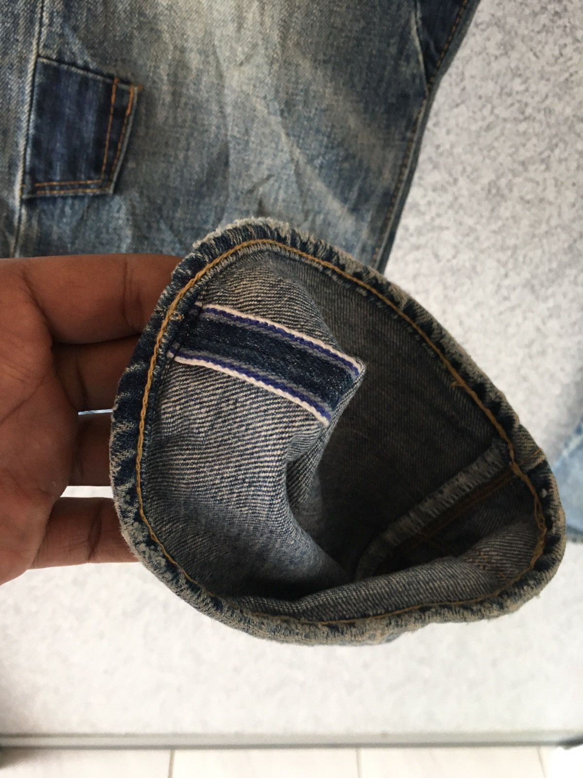 Paul Smith THRASHED SELVEDGE DENIM PATCHWORK DESIGN BY PAUL SMITH Size US 32 / EU 48 - 7 Thumbnail