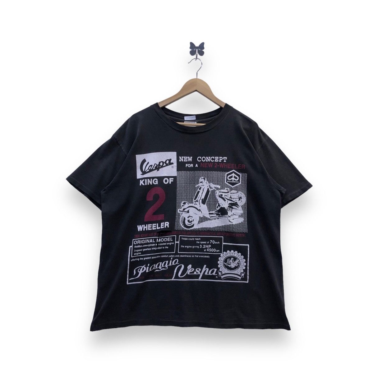 ‘Vintage Vespa King Of 2 Wheeler Distressed T-shirt