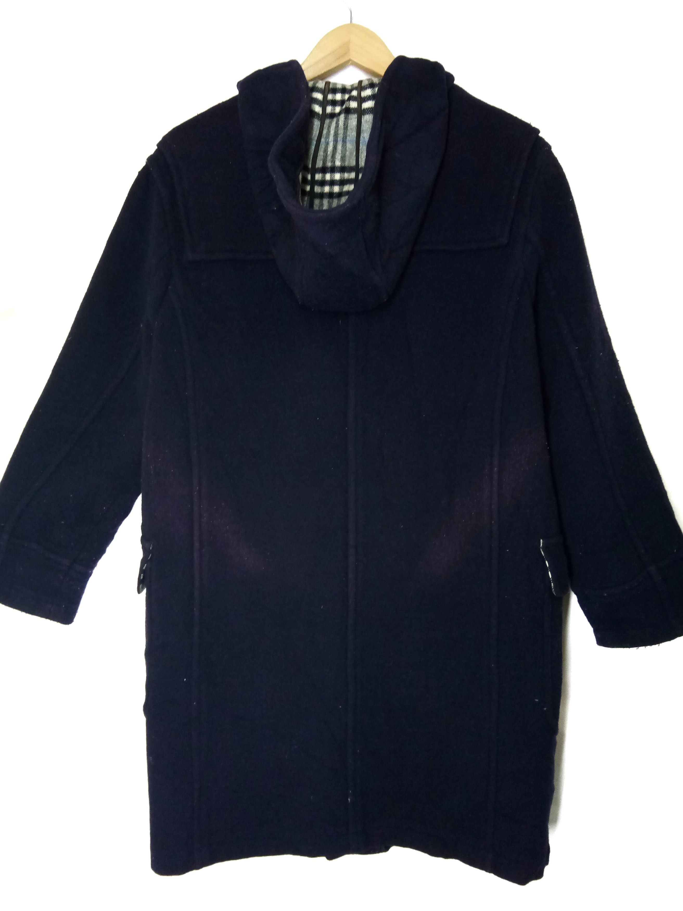 Burberry Burberry Wool Coat With Hoodie.Blue black Size US S / EU 44-46 / 1 - 3 Thumbnail
